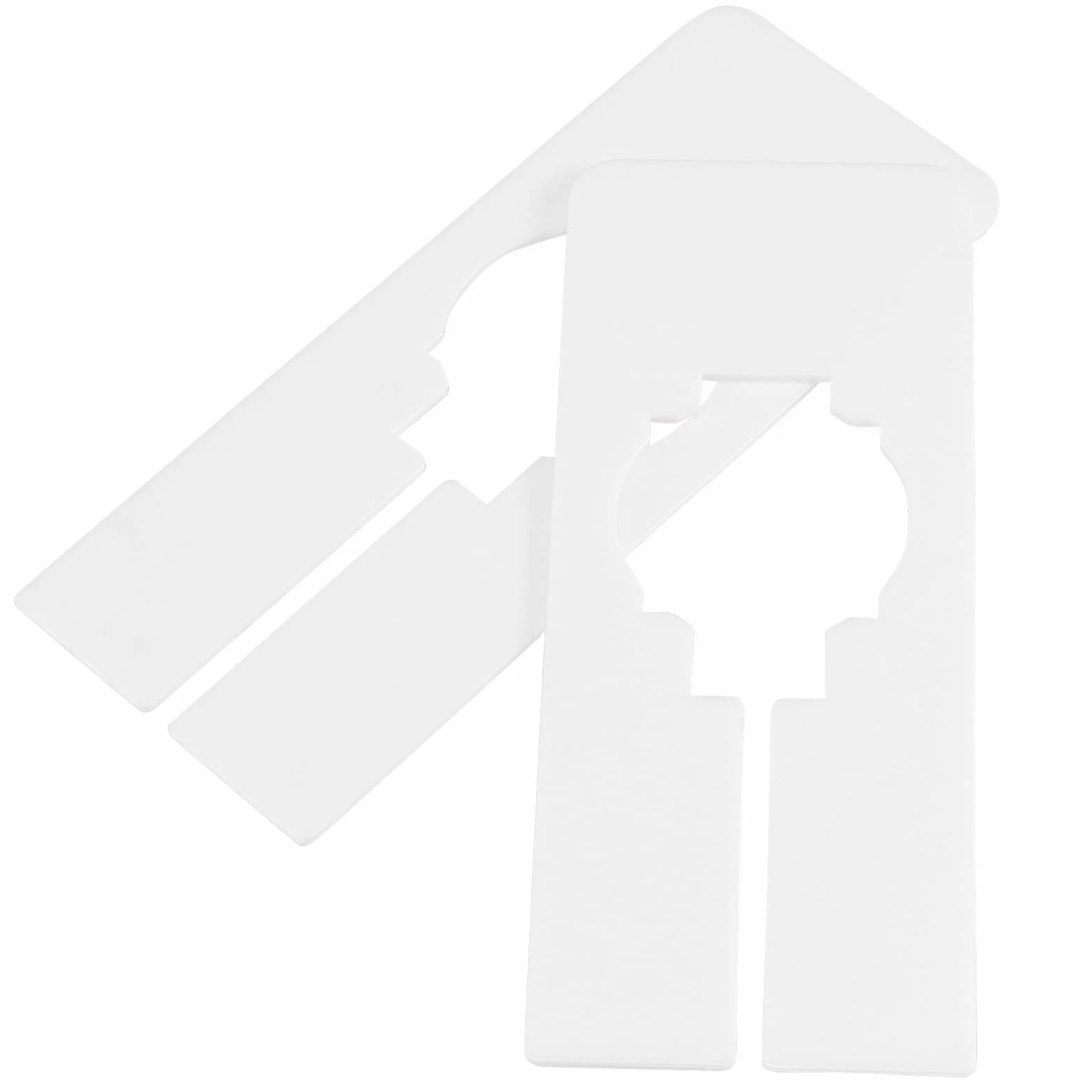 SINJEUN Paquete de 60 divisores rectangulares de plástico Blanco de 2 x 5 Pulgadas, separadores de tamaño de Estante de Ropa con 3 rotuladores, para Armario del hogar, Tiendas de Ropa