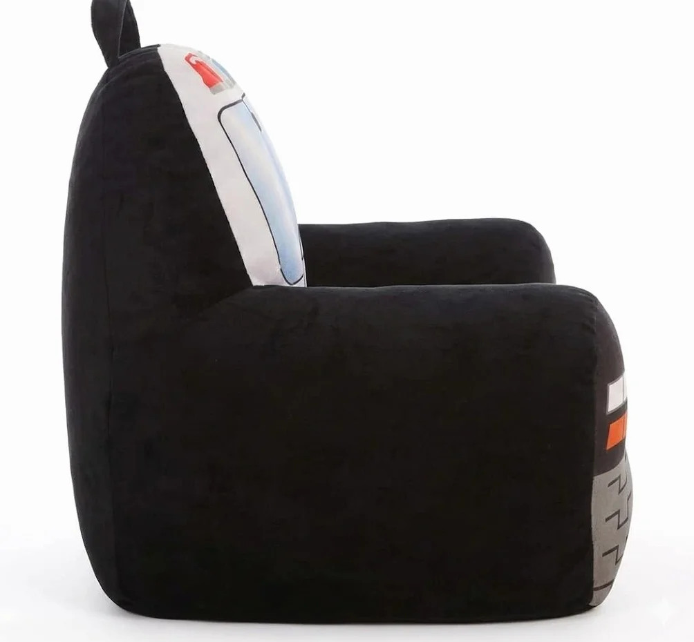 Creaciones Llopis Sillón Infantil para Niños y Niñas – Sillón Infantil Cómodo y Seguro, con Diseños de Vehículos (Policia Negro)