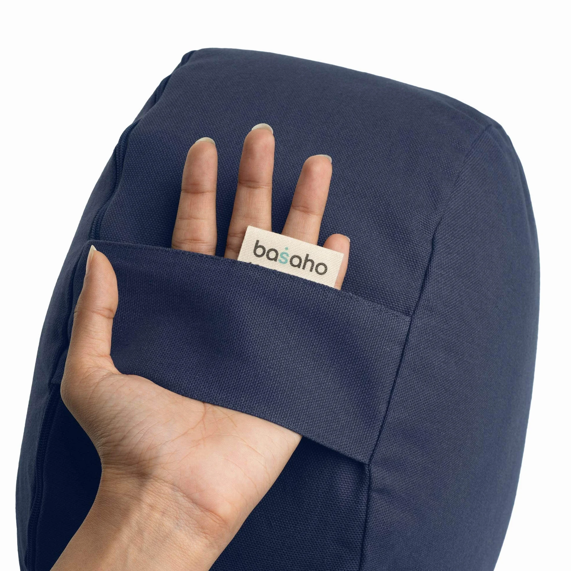 Cojín de Meditación Zafu de Algodón Orgánico con Cáscara de Trigo Sarraceno y Funda Extraíble Lavable
