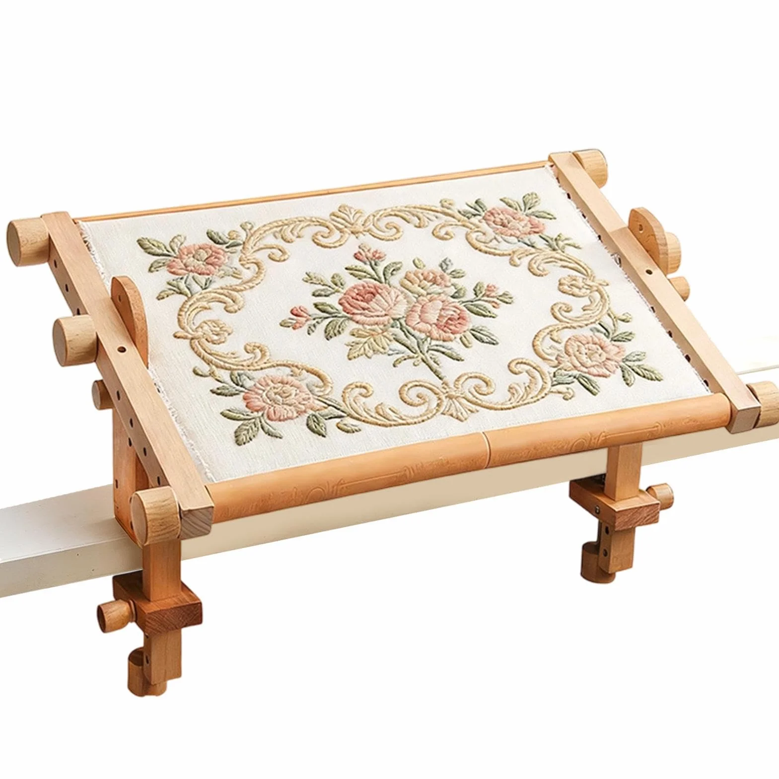Soporte Bastidor De Bordado Accesorio Ahorrador de Espacio para Costura y | Soporte Bastidor Bordado Para Esposa Abuela Principiante Experto En Hogar Y Interior