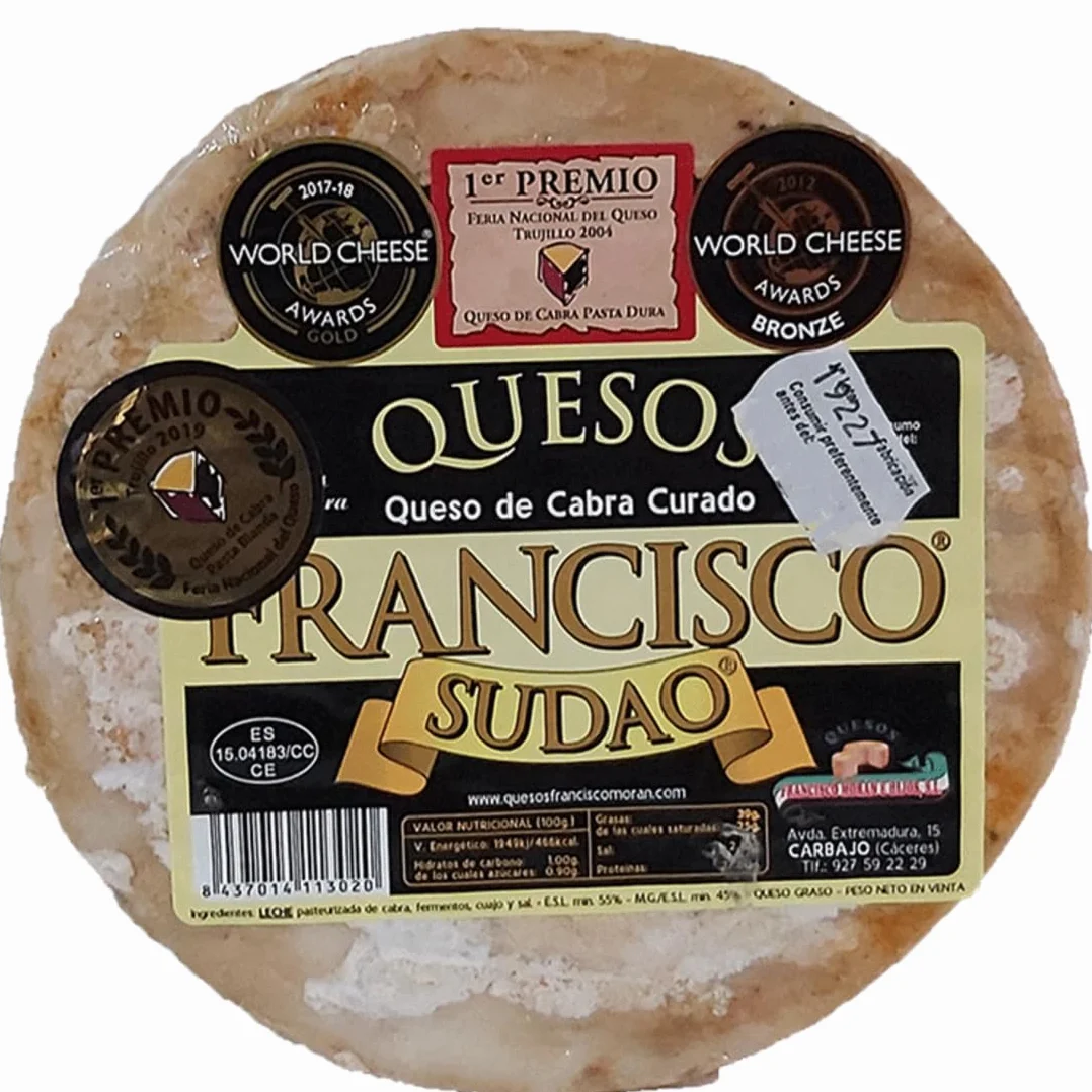 Quesos Francisco Sudao Queso de Cabra Curado 500g Premiado World Cheese Awards