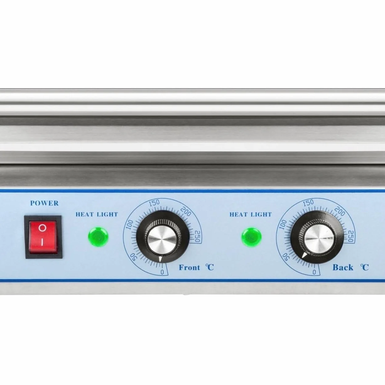 Royal Catering RCHG-11E Asador de perritos calientes 11 Rodillos 1850W 230 V Acero inox