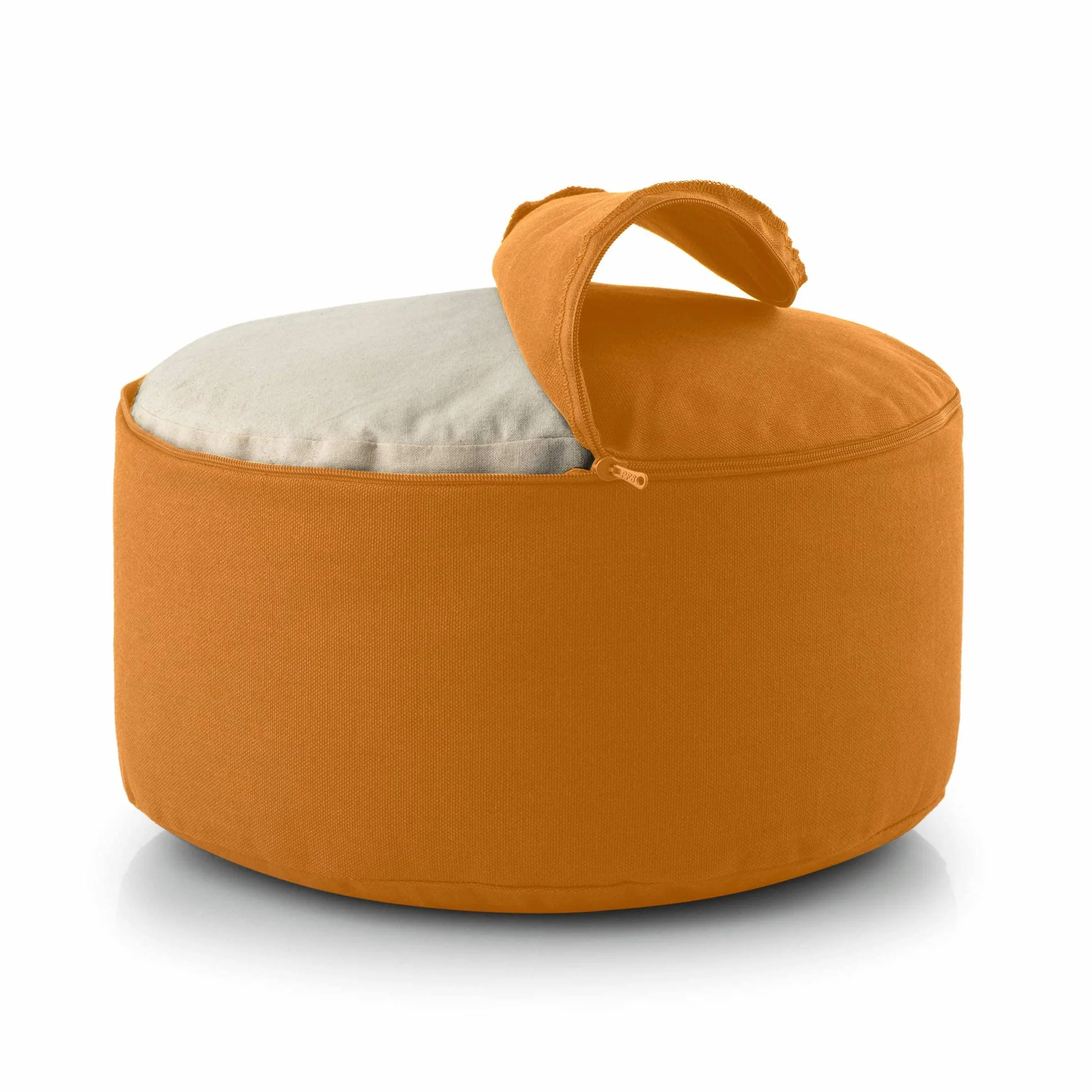 Cojín de Meditación Zafu de Algodón Orgánico con Cáscara de Trigo Sarraceno y Funda Extraíble Lavable