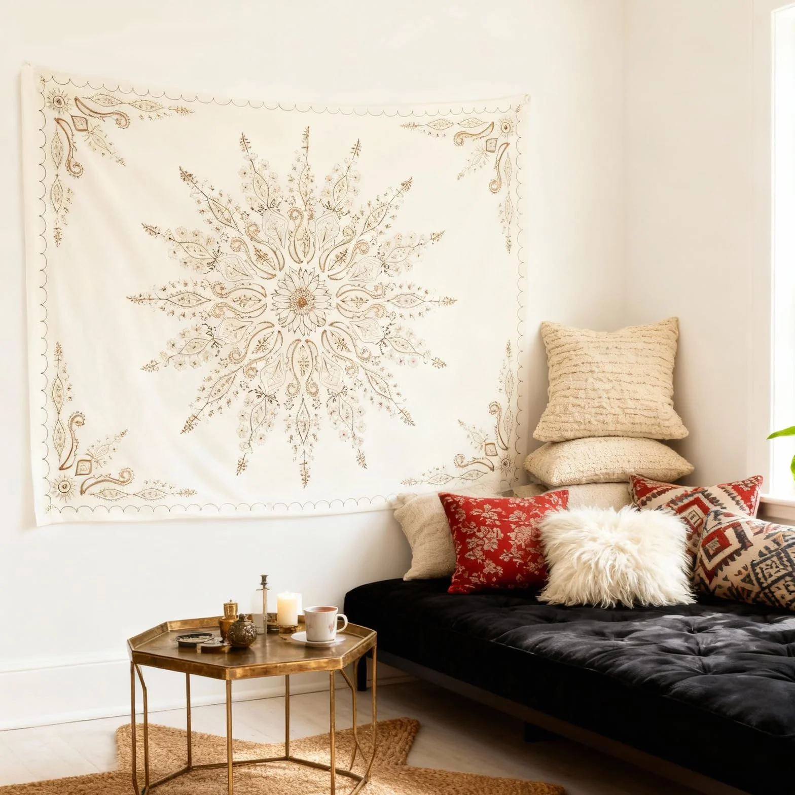Tapestry Mandala 152 x 130 CM Boho Wall Decor for Living Room Bedroom