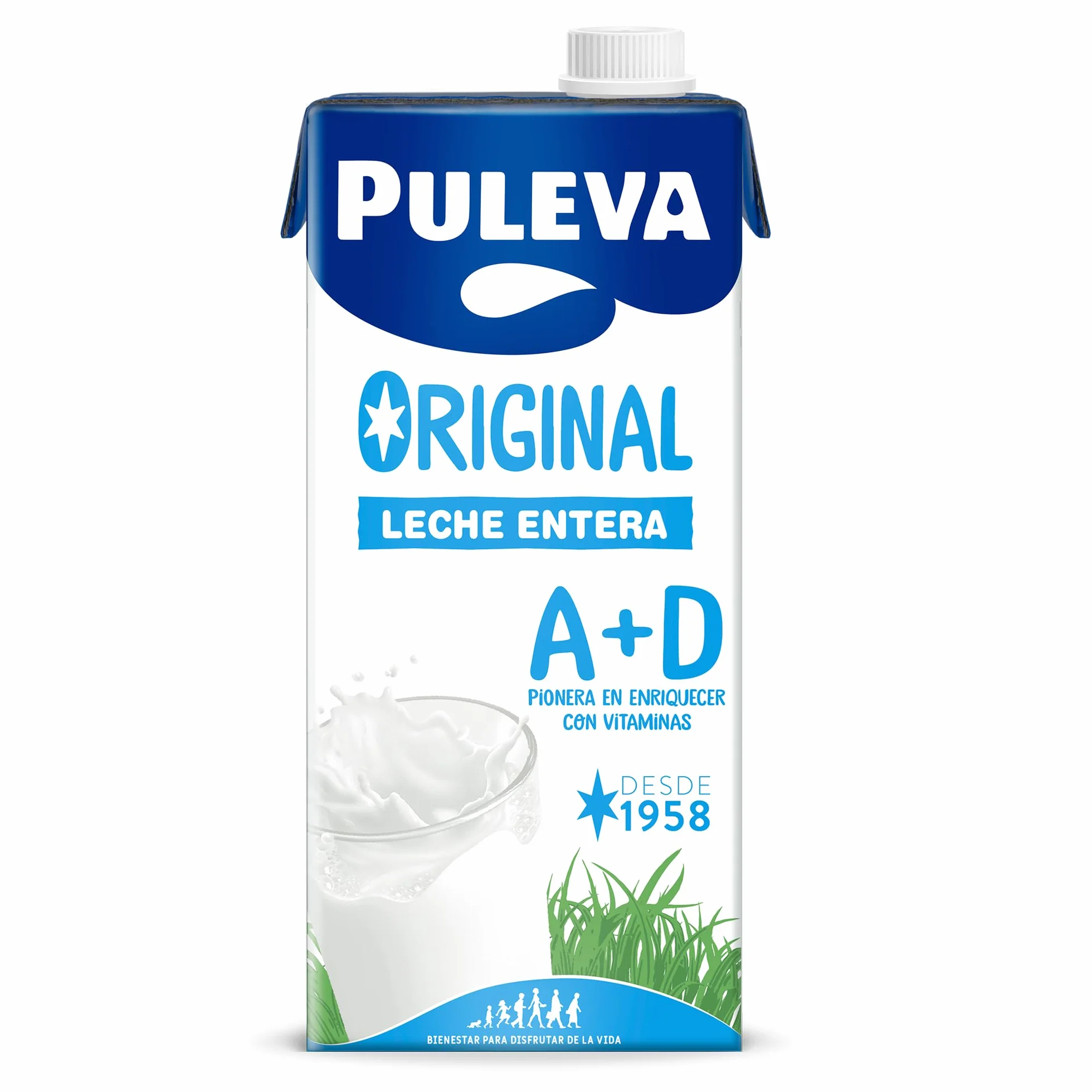PULEVA Leche UHT Entera Slim Pack 6 x 1L