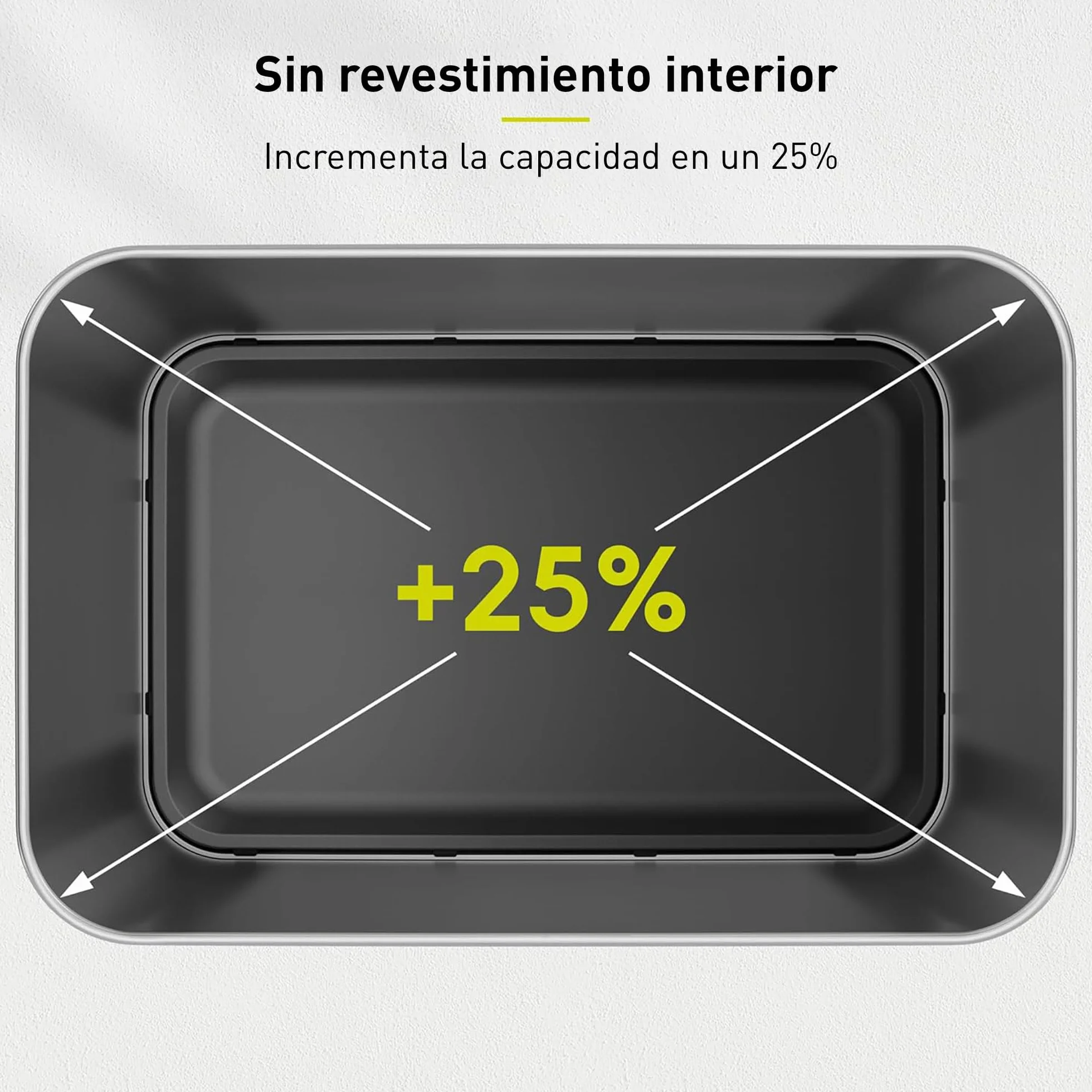 EKO Deluxe Mirage-T - Cubo de basura rectangular con sensor de movimiento sin contacto de 50 litros/13.2 galones, acabado de acero inoxidable mate
