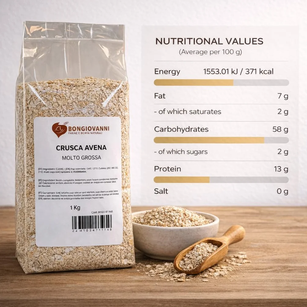 Bongiovanni Bontà Naturali Salvado De Avena Grande 1Kg