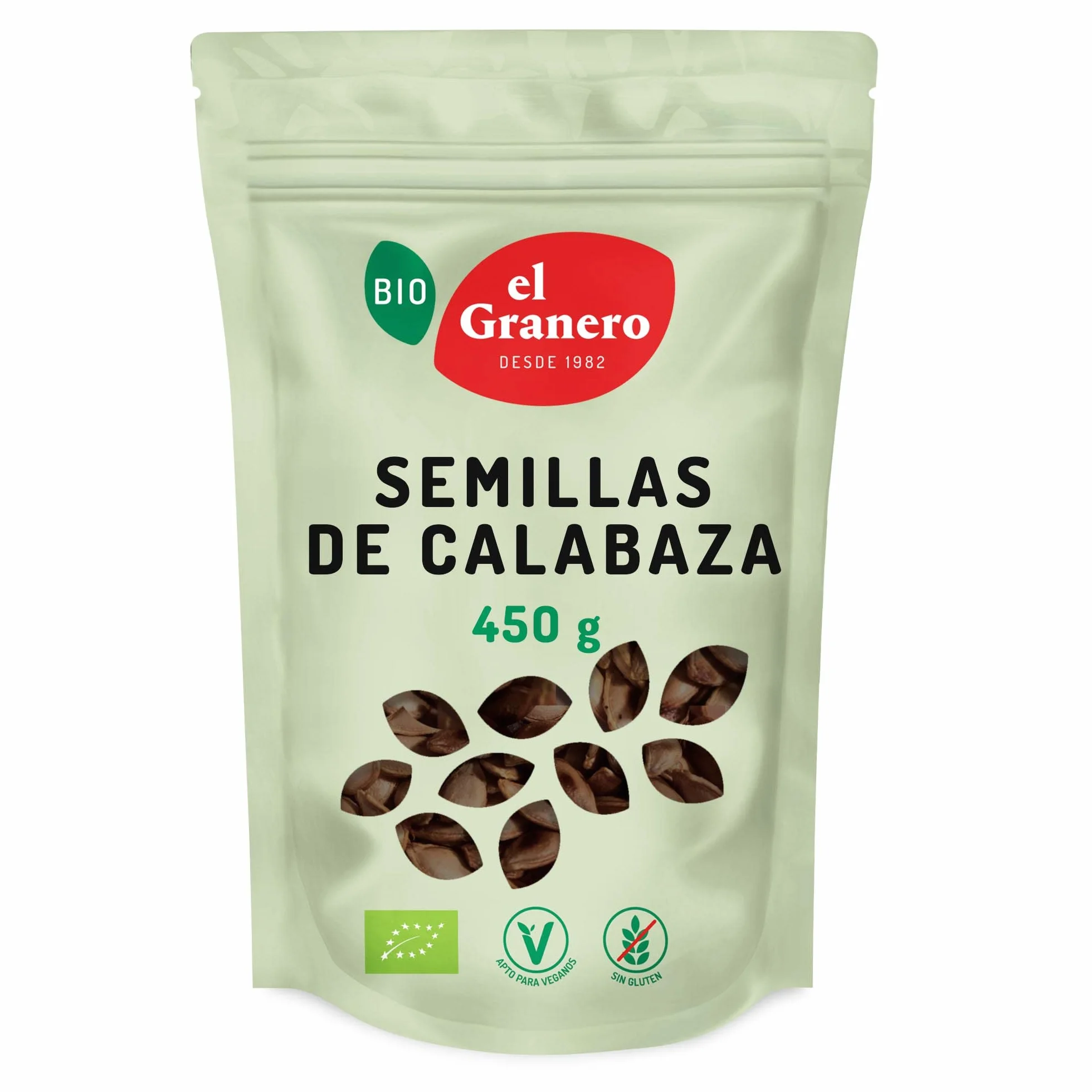 El Granero Integral Semillas de Calabaza 450 g Rico en Vitaminas y Minerales Vegano