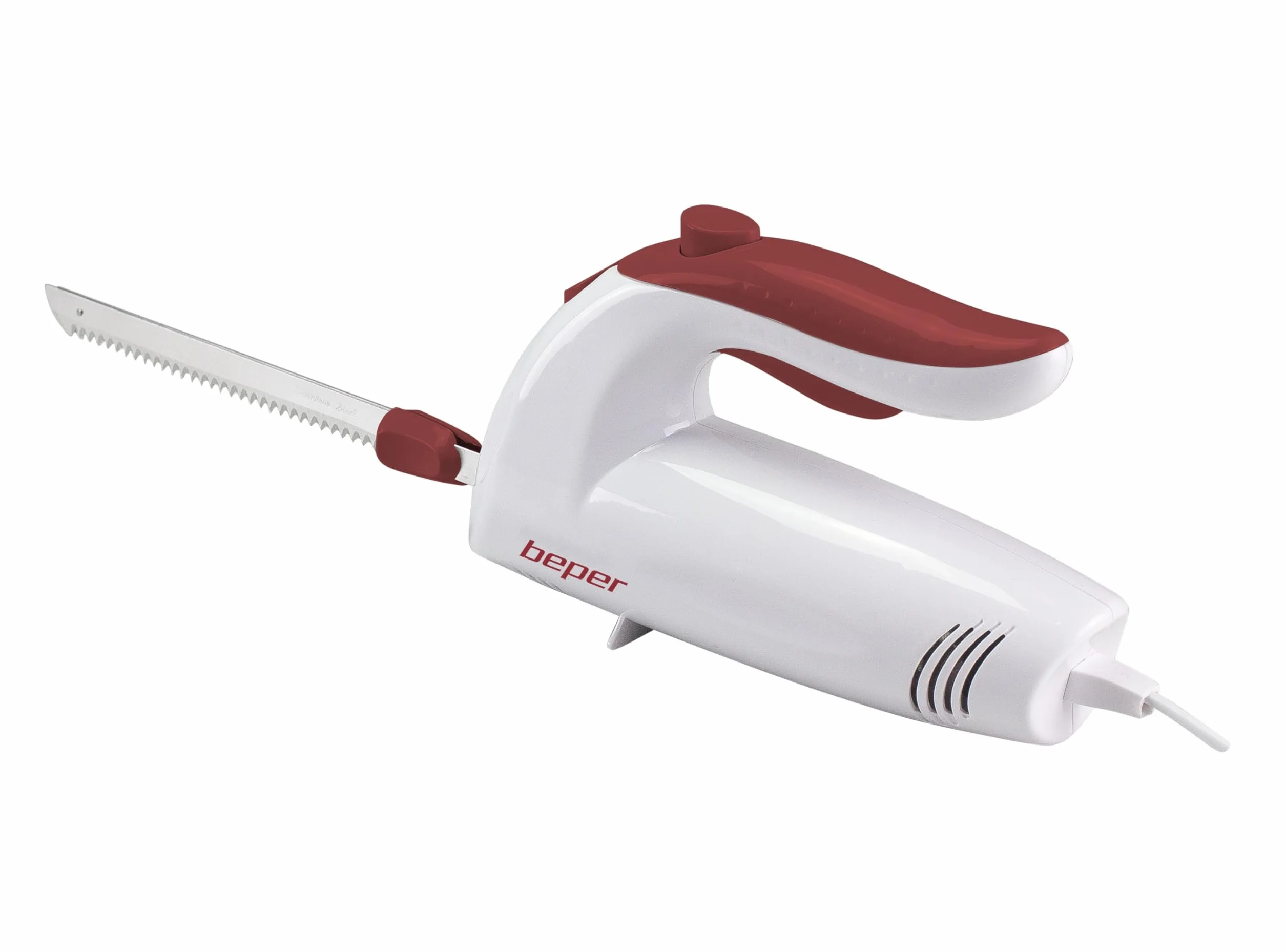 BEPER BP.790 Cuchillo de Cocina eléctrico, 150 W, ABS, Blanco/Rojo