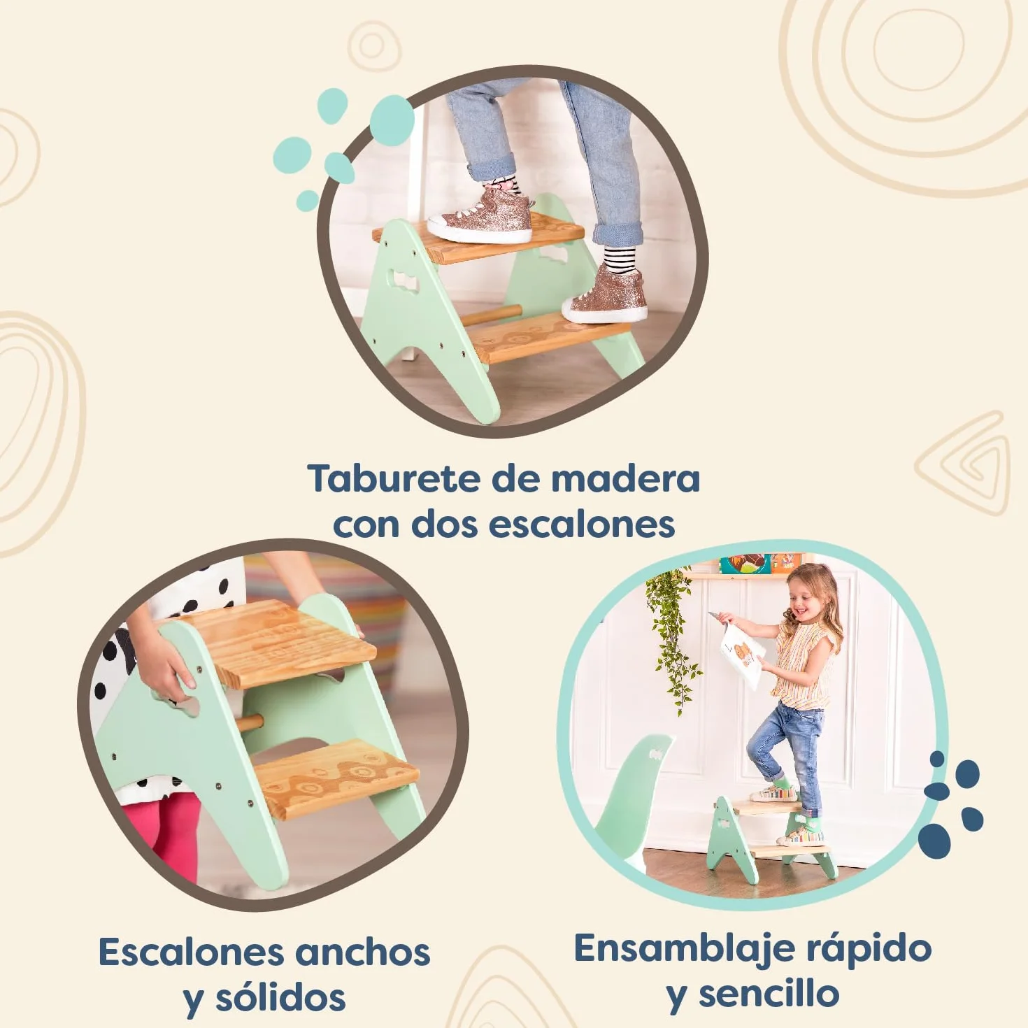 B. toys Peek-A-Boost Taburete para niños 2 años+