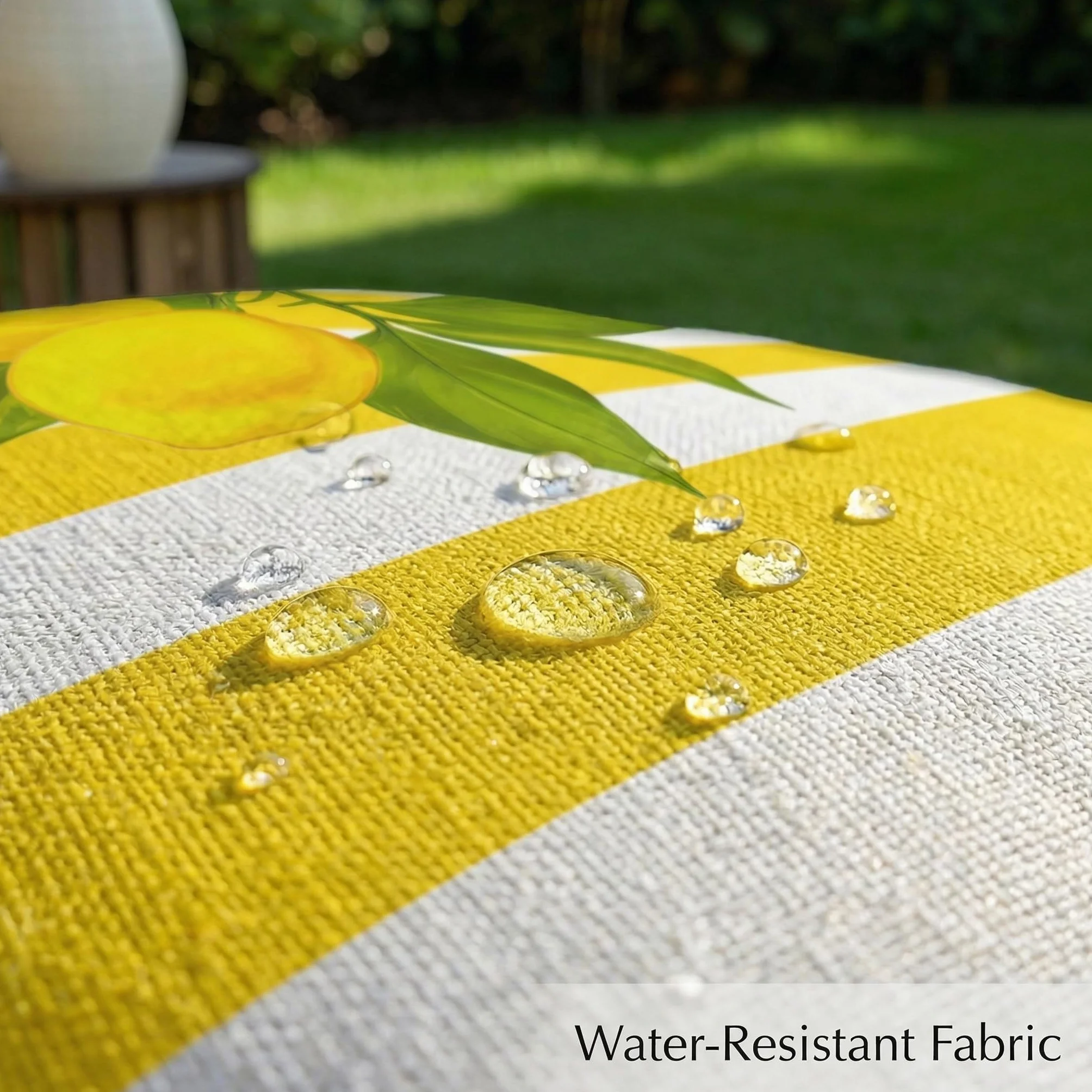 Funda de cojín impermeable 40x40 cm juego 2 unidades diseño limón flores decorativa moderno jardín sofá balcón