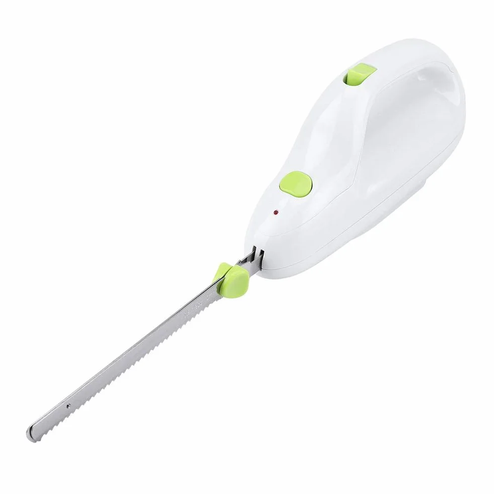 Cuchillo Eléctrico Portátil De Acero Inoxidable Para Carne, Pan, Queso, Vegetales Y Frutas