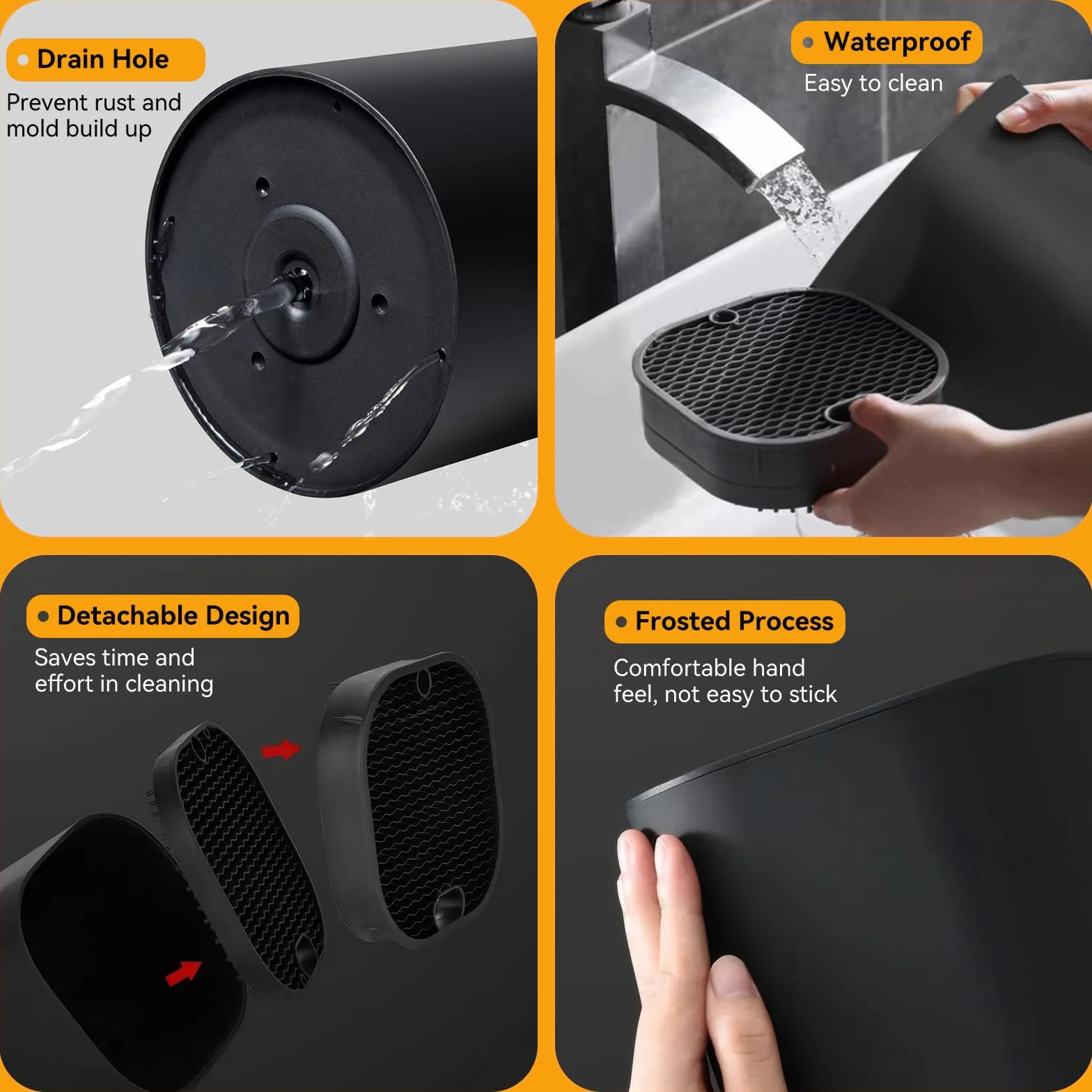 Soporte para Cuchillos Universal, Bloque Negro con Láminas Flexibles