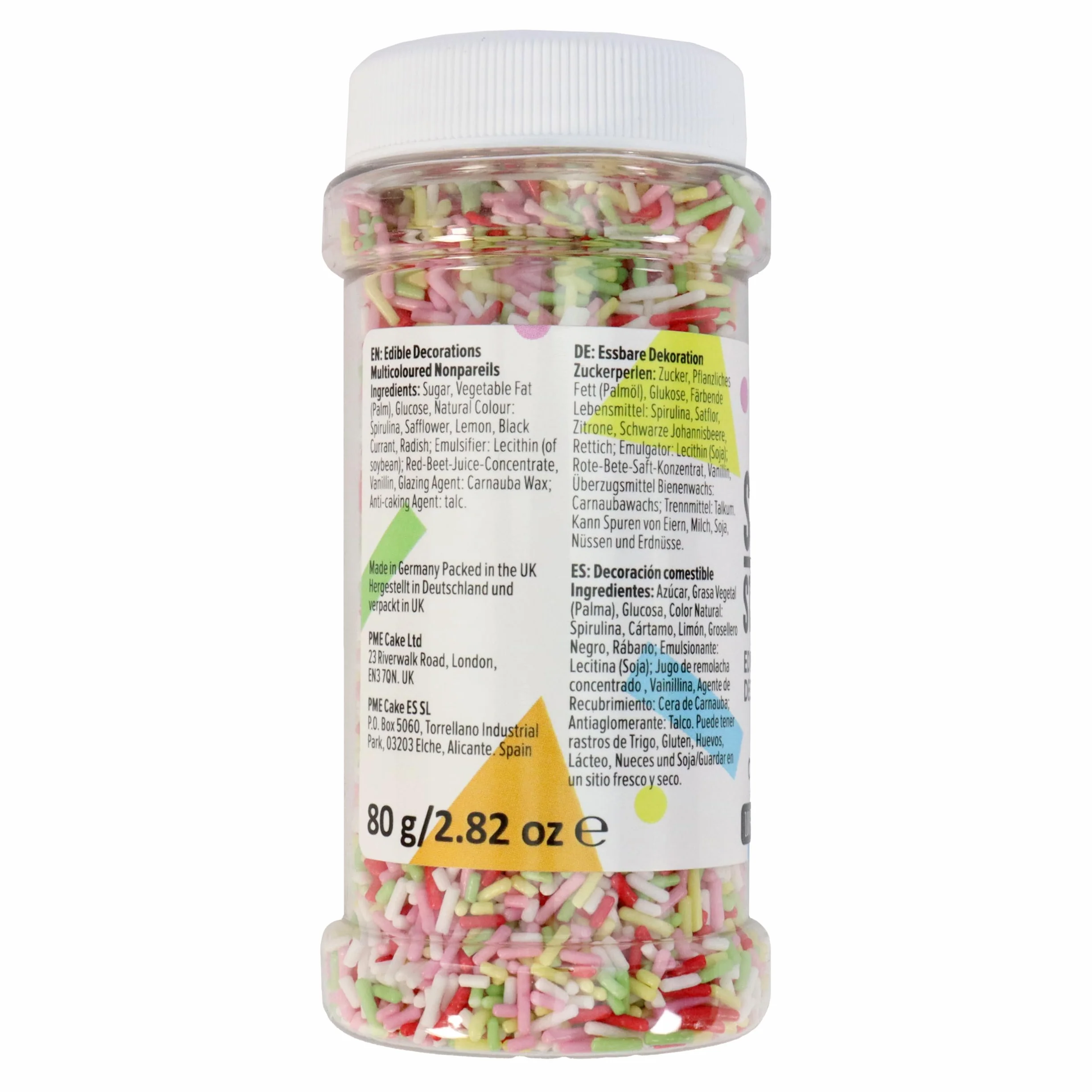 PME Fideos de Azúcar Multicolor 80 g