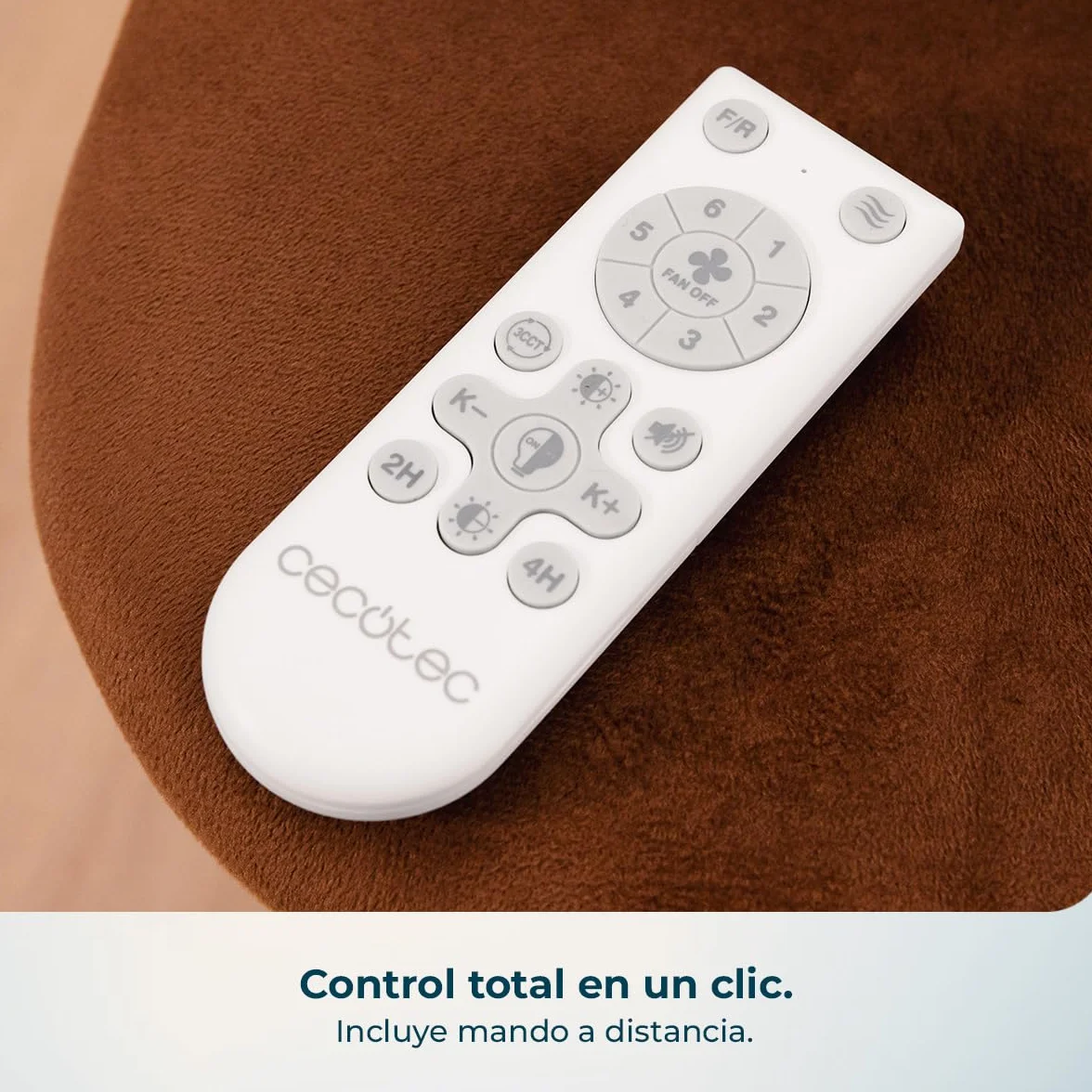 Cecotec Ventilador de Techo con Luz con Aspas Retráctiles EnergySilence Aero 4500 Puzzle Invisible White. 30W, Motor DC, Diámetro 42", Luz LED, Mando a Distancia, Temporizador, Función Verano/Invierno