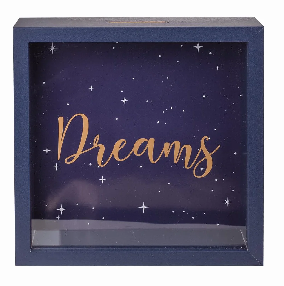 Dreams Hucha de Madera 20x20 cm con Marco