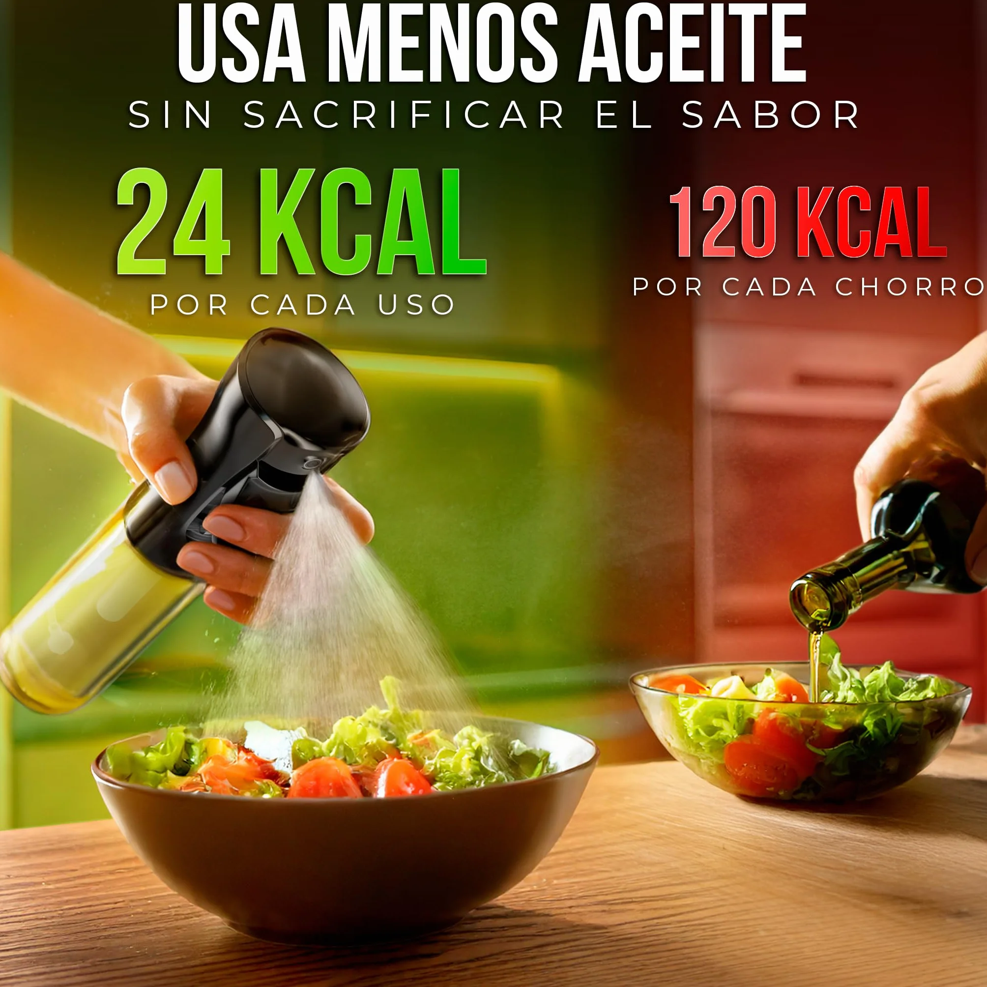 ActivoTex Pulverizador Aceite Spray Cocina 300 ml Dispensador Aceitera Botella Dosificador Aceite Oliva Vaporizador