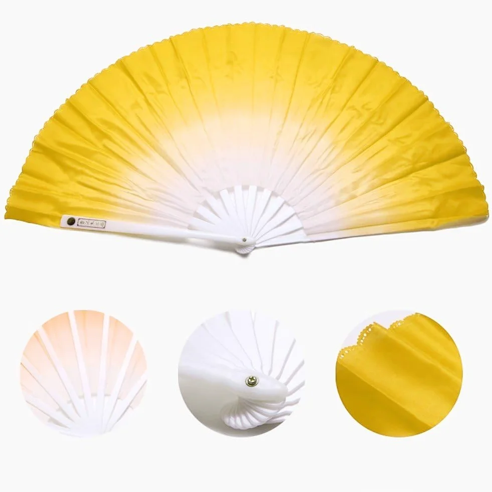 Abanico Chino Corto Plegable de Plástico para Danza del Vientre y Yangko
