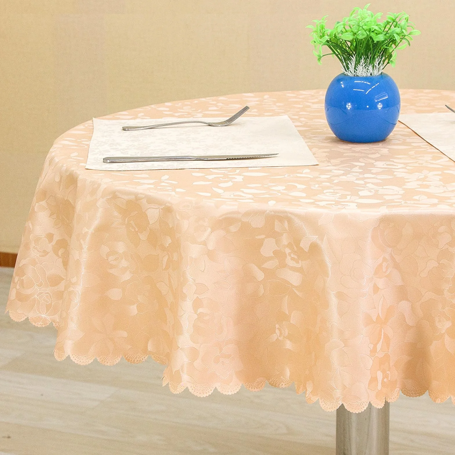 Manteles Mesa Antimanchas Impermeable Resistente Al Desgaste en Caliente Nórdico o para Cocina Comedor Color de Luz C 200cm de Diámetro Redondo