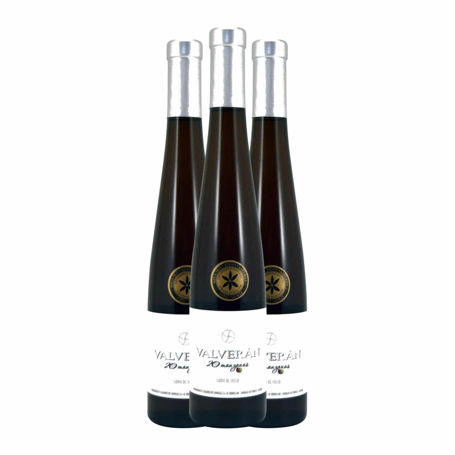 Sidra Valverán Valverán Sidra de Hielo Media Botella 37 cl (Caja de 3 Media Botella de 37 cl)