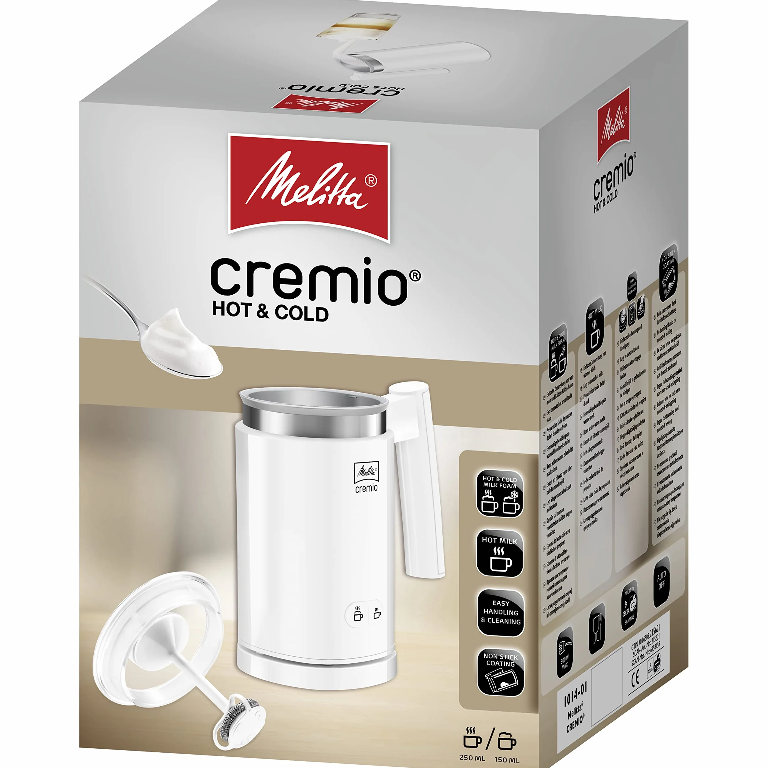 Melitta 1014-01 Espumador de Leche, Blanco, Talla Única
