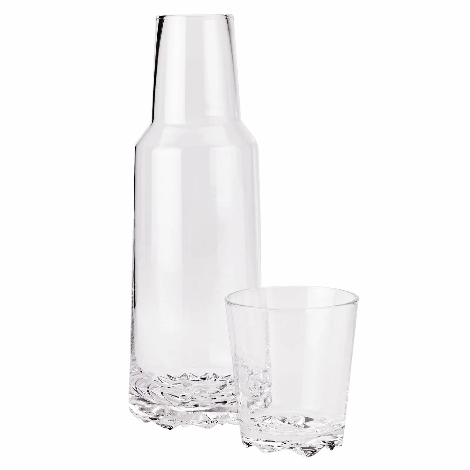 Stelton Carafe Glacier con Vaso para Beber, Jarra de Agua, Jarra, Vidrio Transparente 1 L