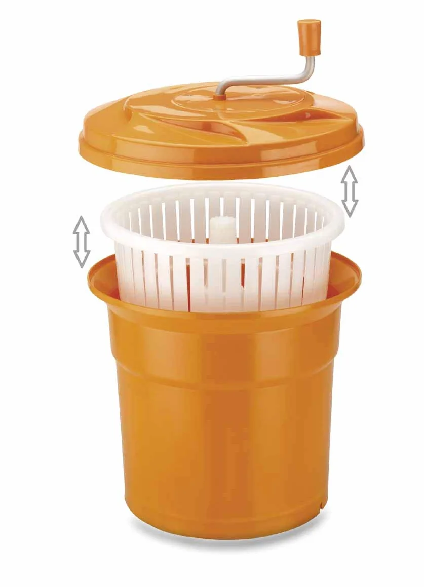LACOR - 61420 - Centrifugadora Manual 12 litros - Naranja