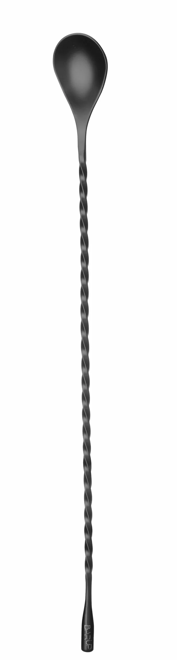 HENDI Cuchara mezcladora de cóctel, BarUp, cucharilla agitador mezclador en espiral de barra para cocktails, bar, barman, 385x35mm, acero inoxidable con recubrimiento de pintura de polvo negro