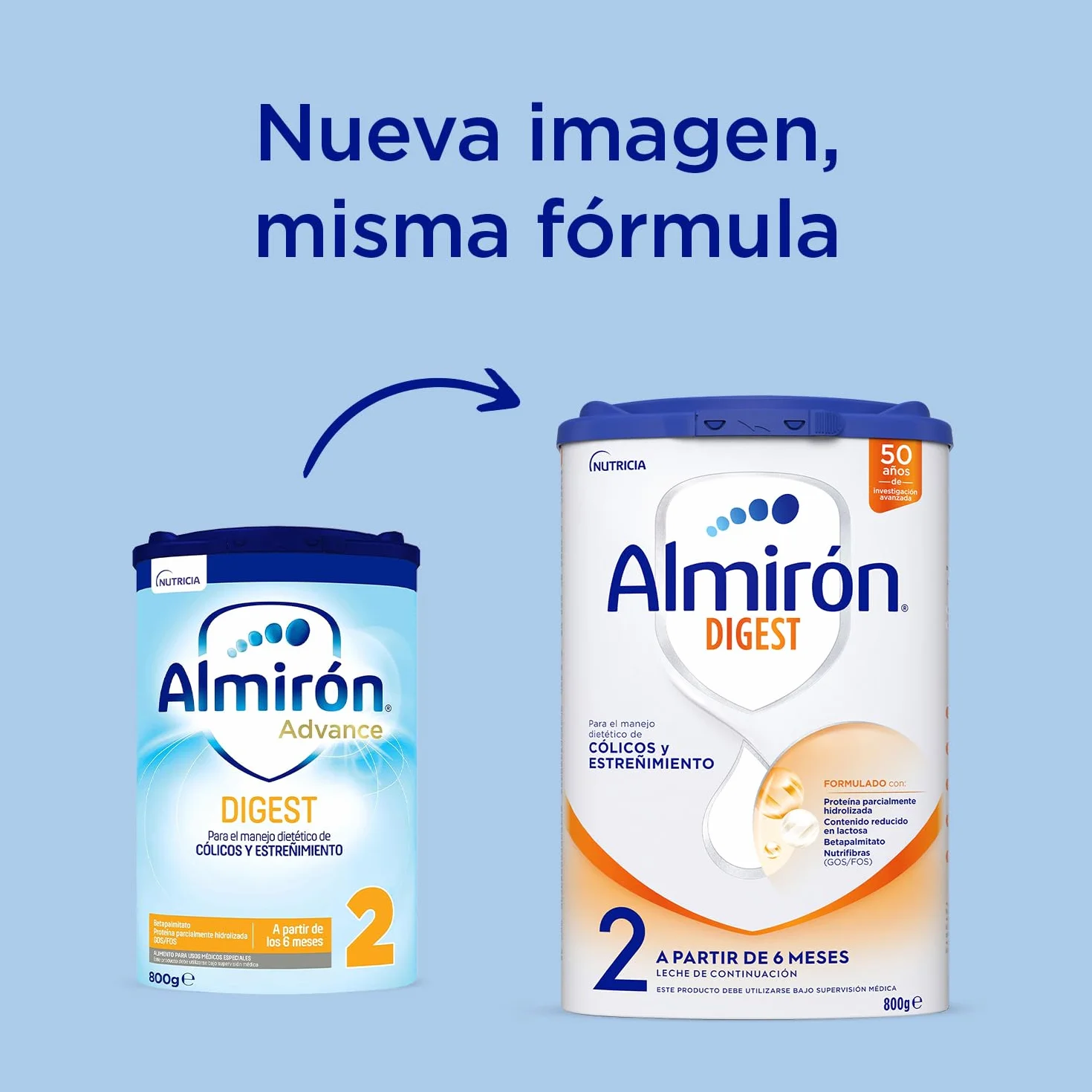 Almirón Advance Digest 2 Leche Fórmula En Polvo 800 g Desde 6 Meses