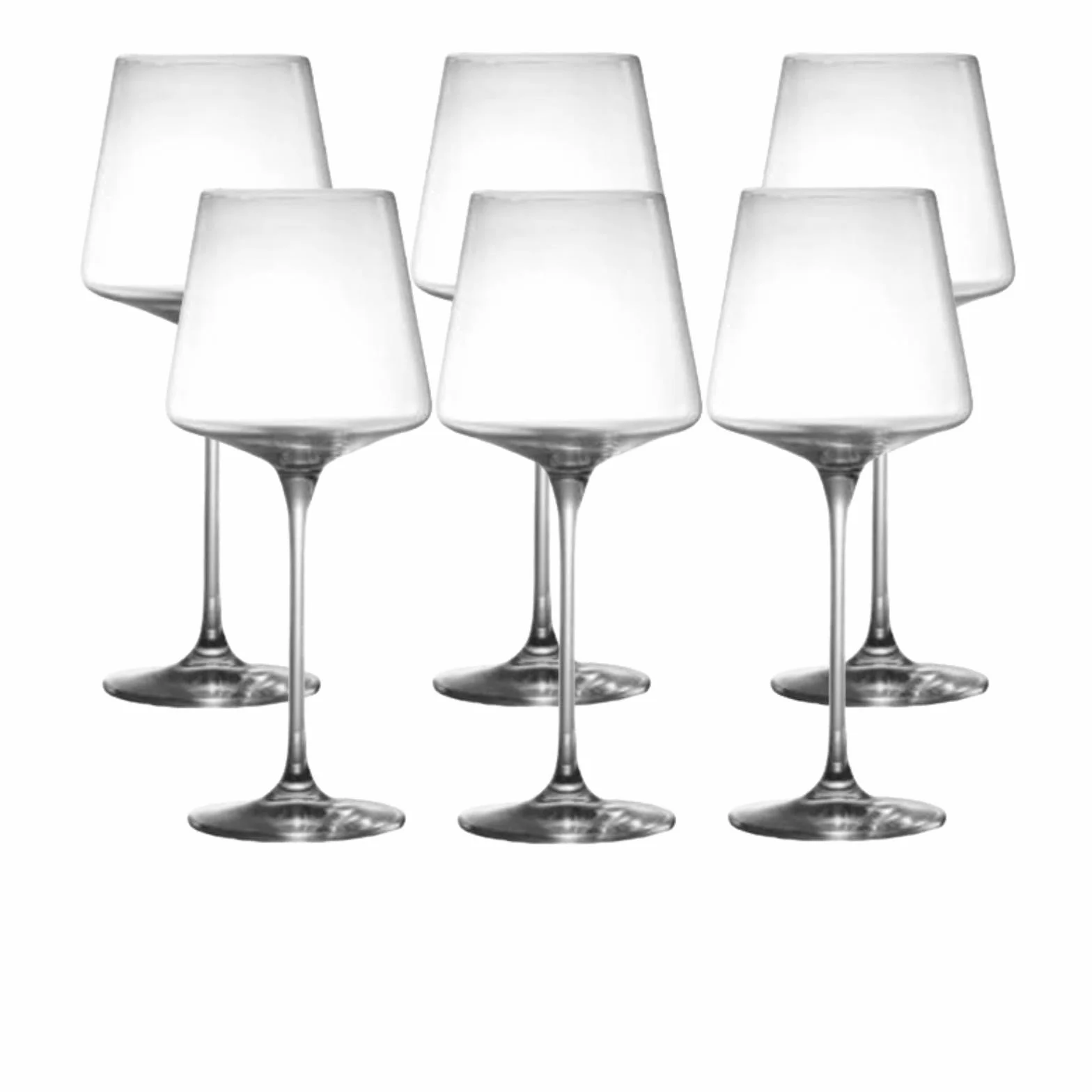 Copas de vino tinto de cristal, copas sopladas a mano de 18 onzas, vidrio transparente de tallo largo para degustación de vino tinto y blanco, boda, fiesta (6pcs)