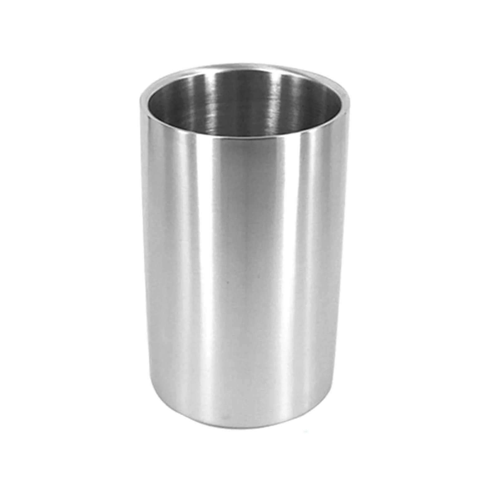 Cubo de Hielo Cubo de Hielo Doble Pared Acero Inoxidable con Aislamiento térmico, contenedor Redondo, Enfriador for Vino, Armario Cerveza, Herramienta Cocina Cubo de Hielo frío para Barra