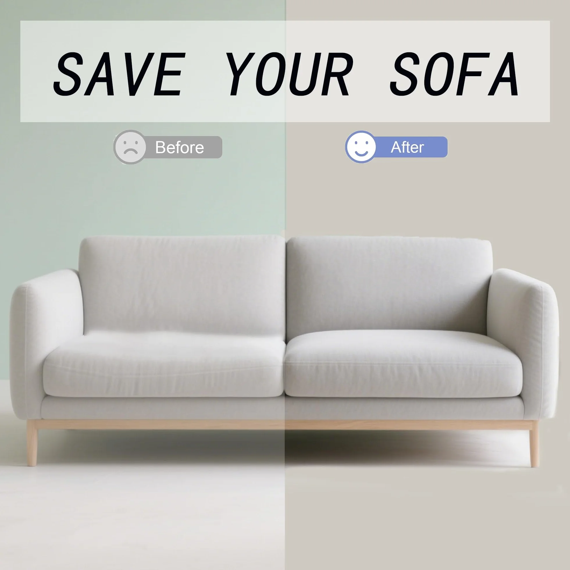 Almohadilla Protectora del Sofá 50x50cm, Soporte de Esponja para Reparación de Hundimiento