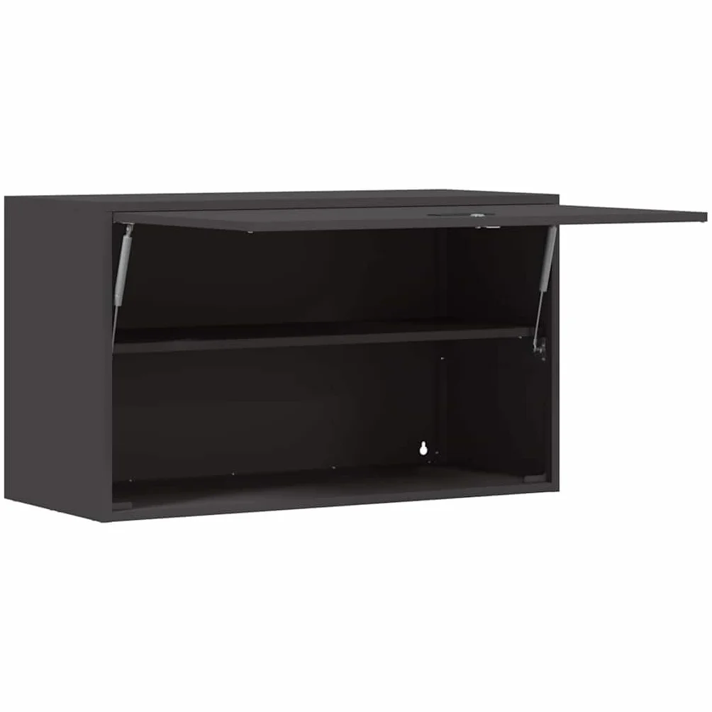 vidaXL Armario de Pared para el Garaje Negro 90 x 40 x 53 cm, Sala, Muebles Modernos de Almacenamiento, gabinete Funcional, diseñado para Ahorrar Espacio, ¡Organiza tu hogar