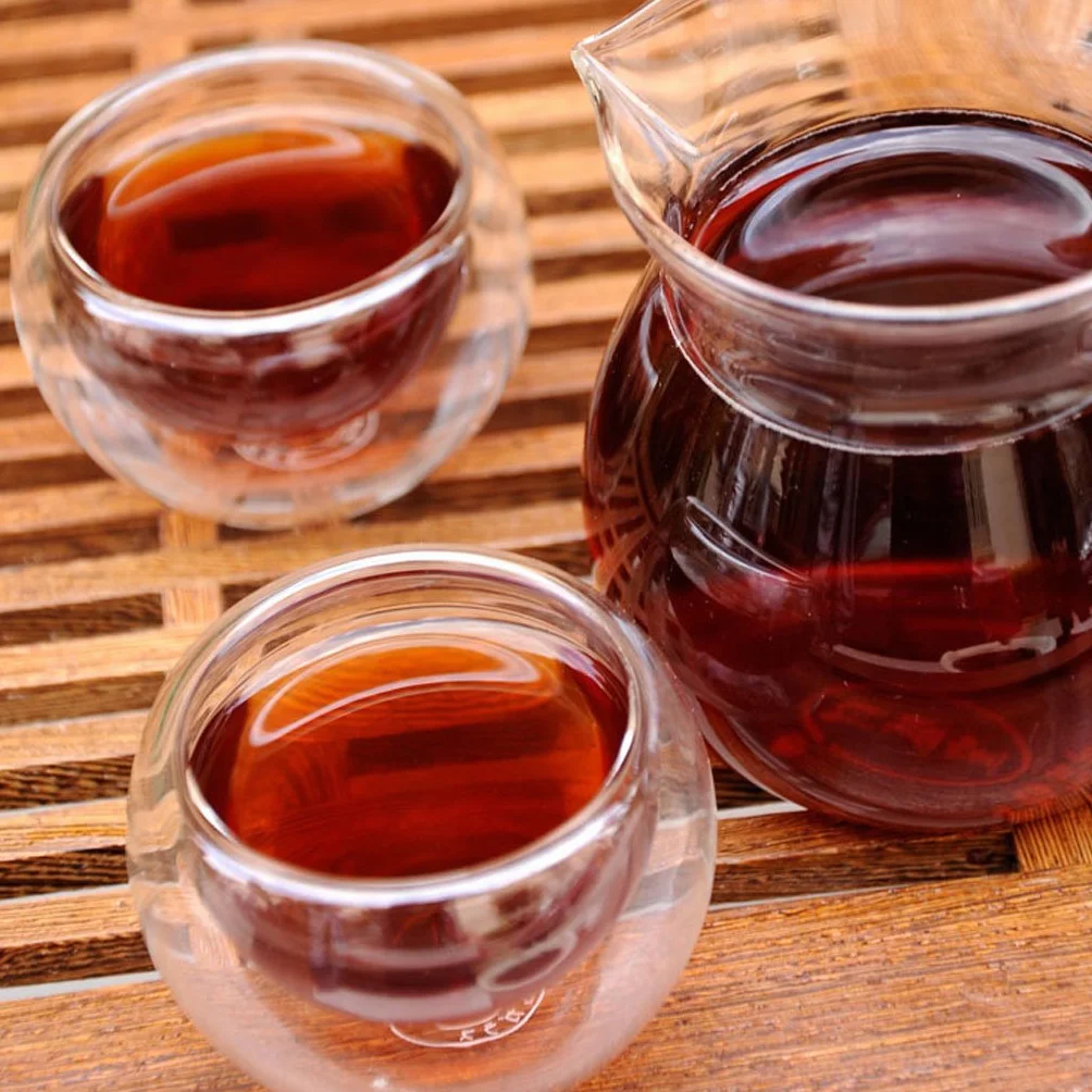 GOARTEA 2003 Organic Banzhang Ancient Tree Ripe Pu-erh Cake 357g Yunnan Golden Buds Puer Tea