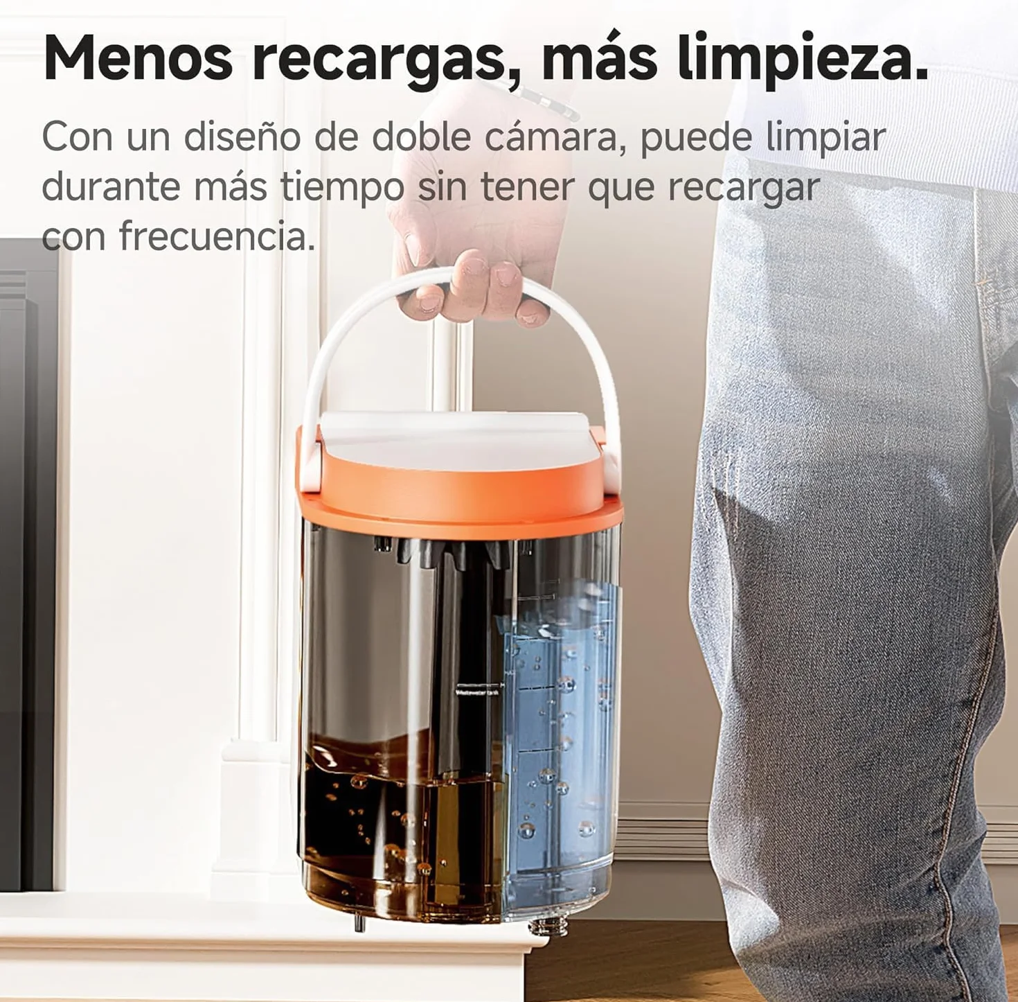 Uwant Limpiador de Tapicerías y Alfombras 18kPa Potente Succión, Máquina Limpiadora Portátil con Autolimpieza, Limpiador de Manchas para Mascotas con Herramientas y Solución, para Sofá, Coche set of 1