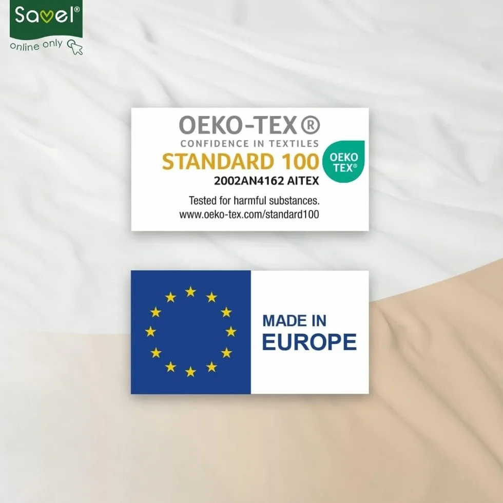 SAVEL - Funda de colchón Microfibra | Protector de colchón elástico y Suave | Cubre colchón con Cremallera | Certificado Oeko-Tex | 150x190/200 cm
