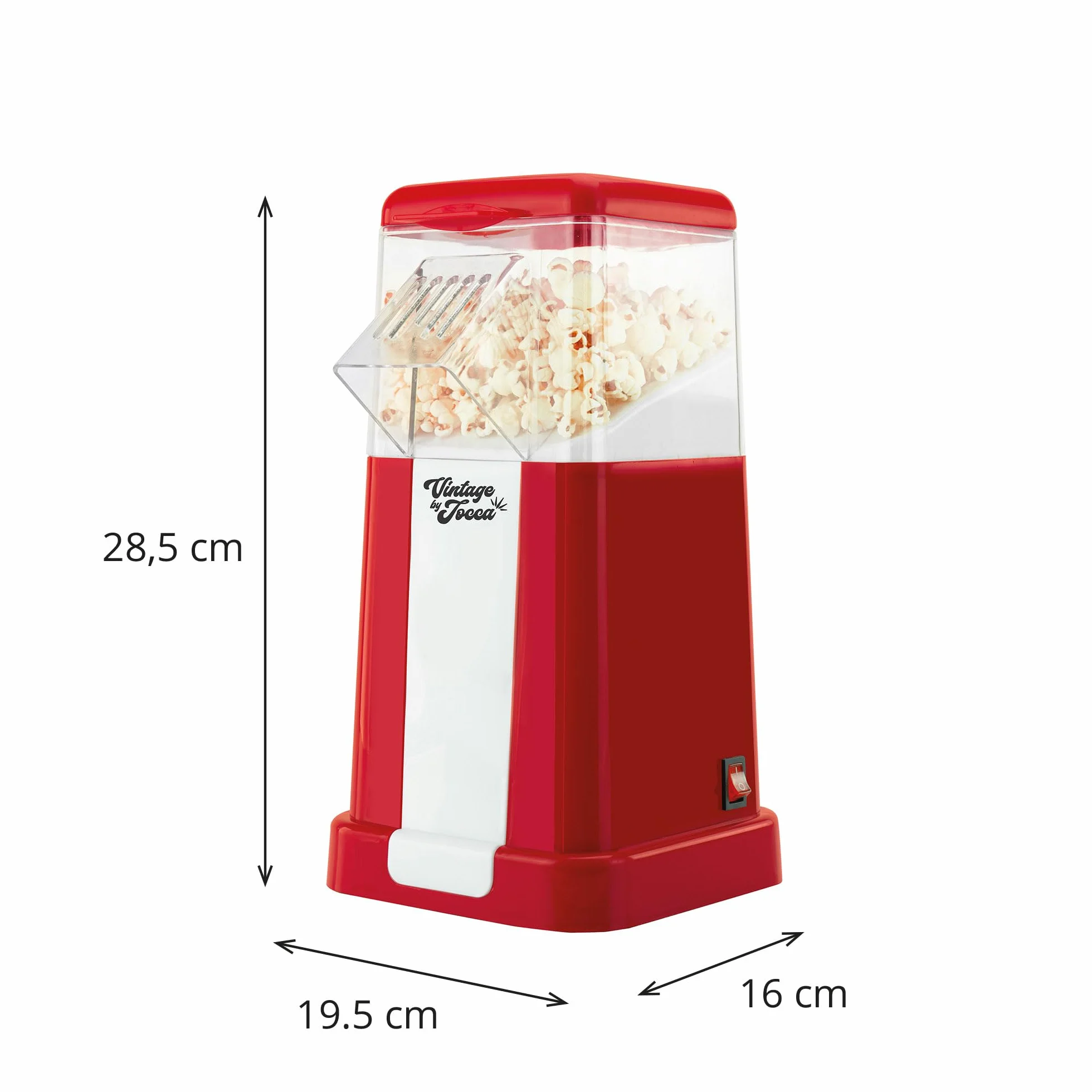 Palomitero Eléctrico 1200W sin Aceite, Máquina de Palomitas con Vaso Medidor