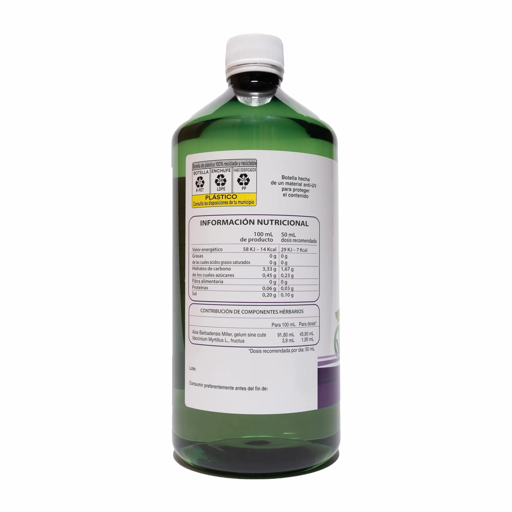 Benessence Jugo De Aloe Vera y Arándano 1 L