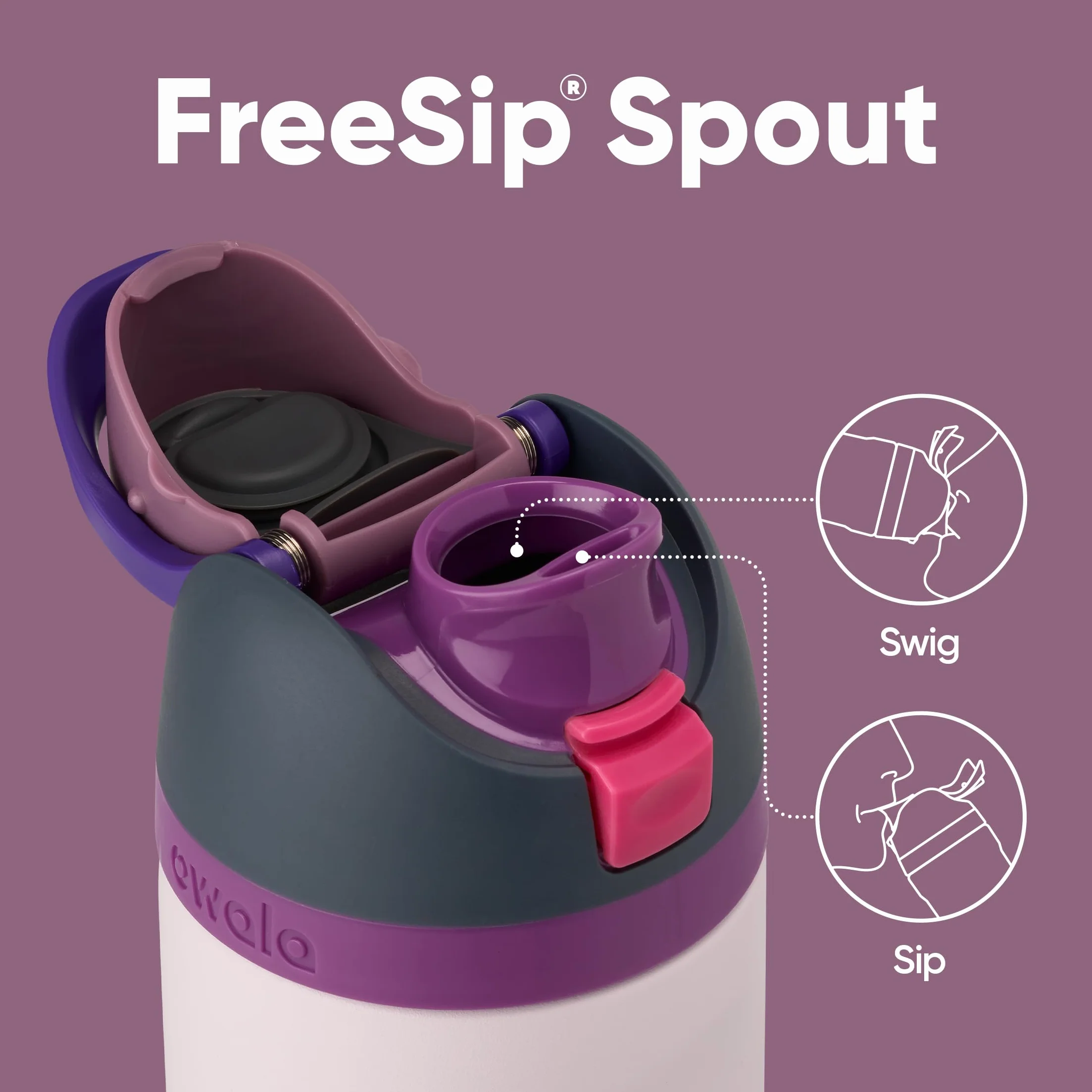 Owala FreeSip botella agua acero inoxidable 710 ml térmica a prueba de fugas sin BPA Dreamy Field