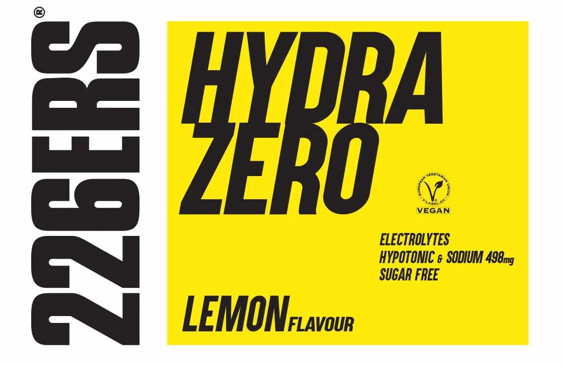 226ERS Hydrazero Bebida Hipotónica Deportistas Sales Minerales Electrolitos Hidratación Recuperación Energía Vegano sin Gluten Sabor Limón 225 g