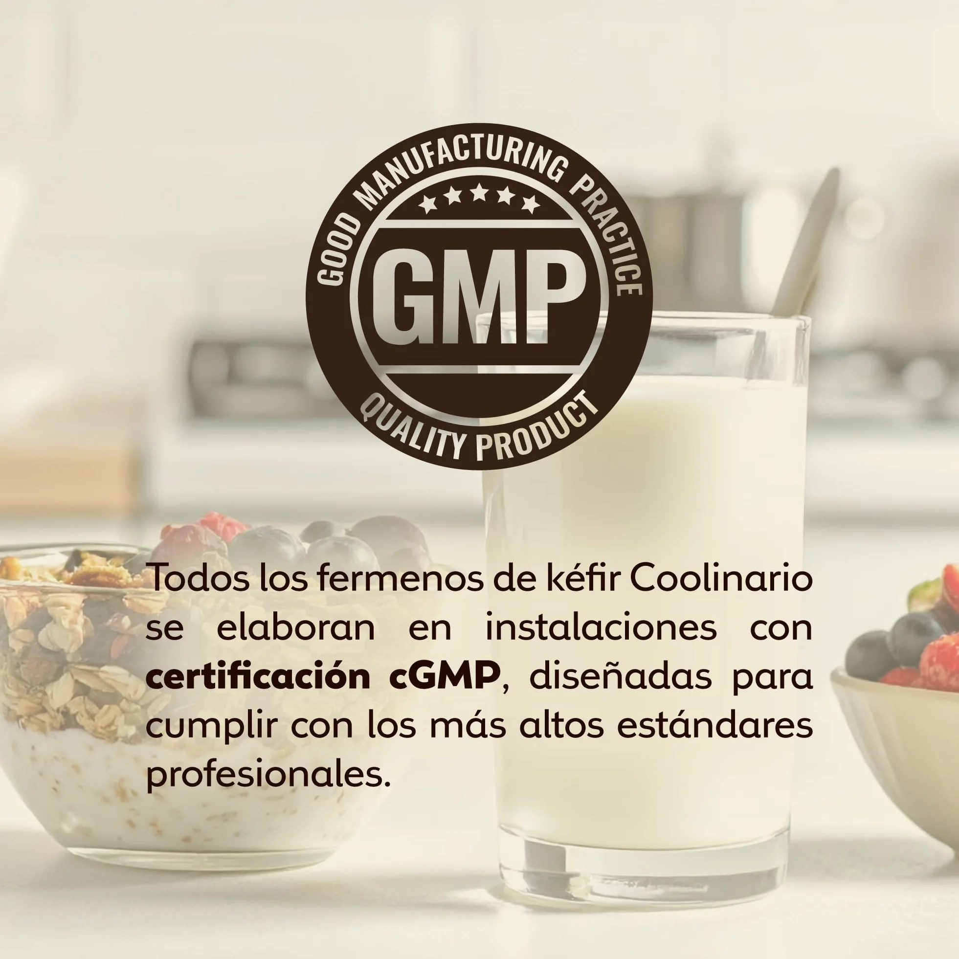 Coolinario Cultivo Iniciador de Kefir con L Reuteri 5 Sobres 1.5g Fermentos Probióticos Lactobacillus Reuteri Cremoso Ácido Sin OGM