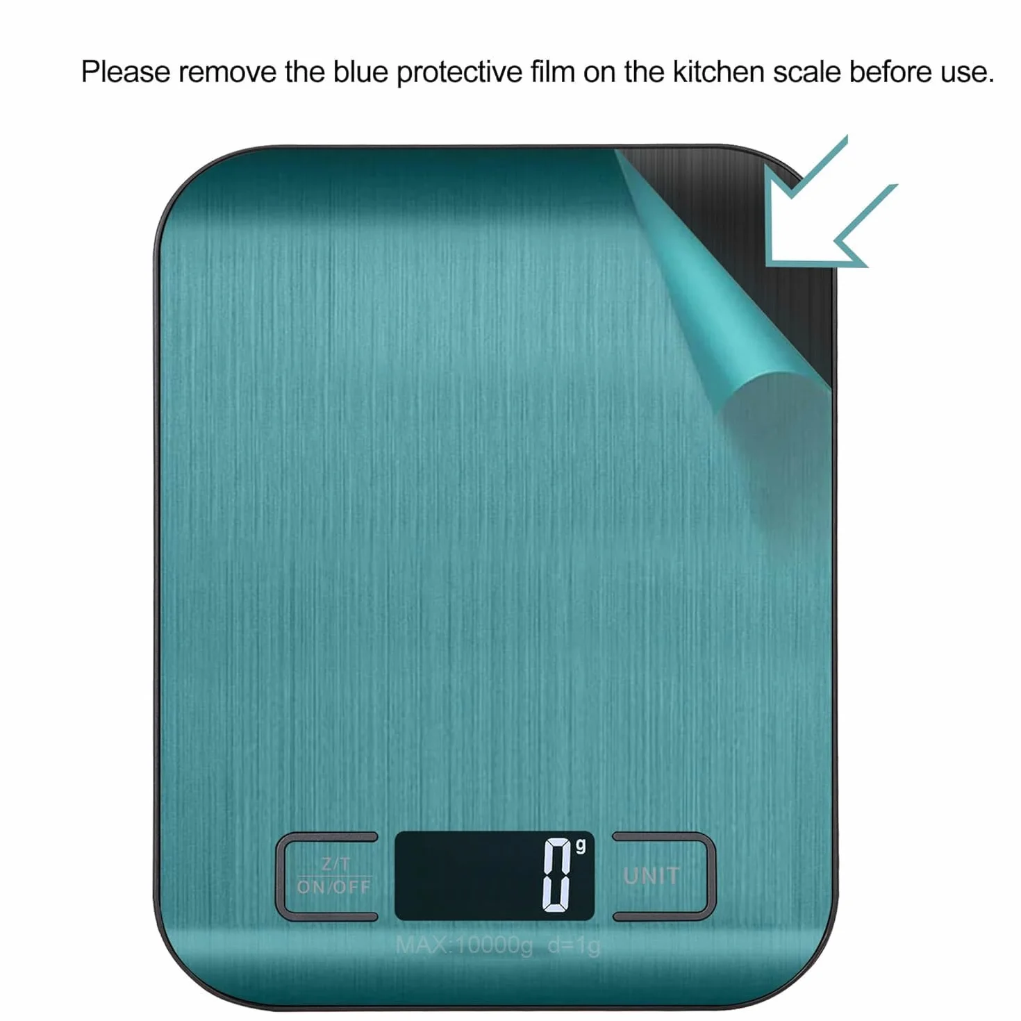 Báscula de Cocina Digital 10kg, Medición Precisa Hasta 1g, Pantalla LCD, Función de Tara (Negro)
