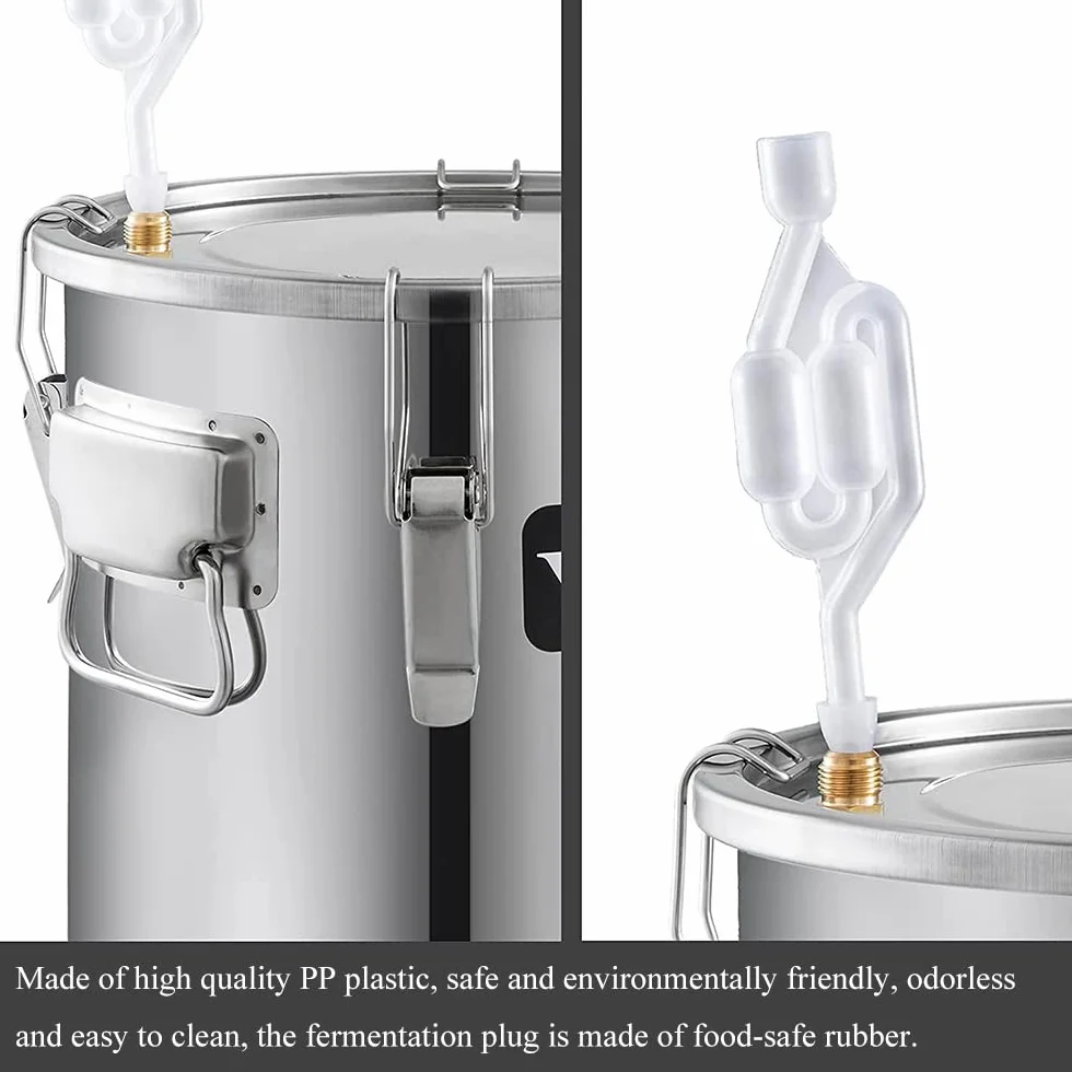 5 Piezas Tubo de Fermentación Válvula de Fermentación Vino Bloqueo de Aire de Fermentación Airlock para Alcohol para la Fermentación del Vino y Cerveza Casa