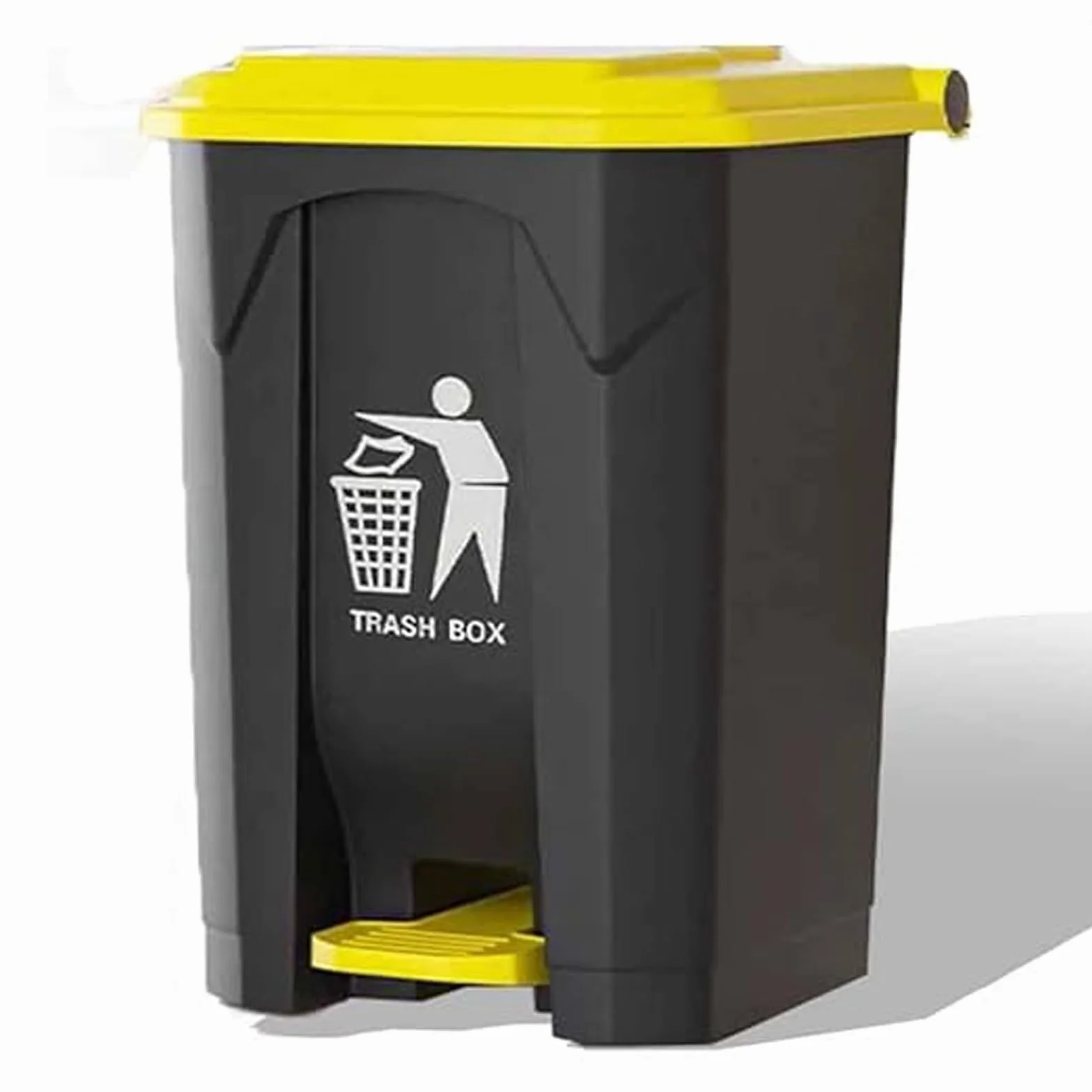 Bote Basura con Pedal 30L 50L 80L 100L Residencial Y Comercial, Con Tapa, Contenedor Basura Con Eliminación Manos Libres, Perfecto For Hogar Y Garaje(30L)