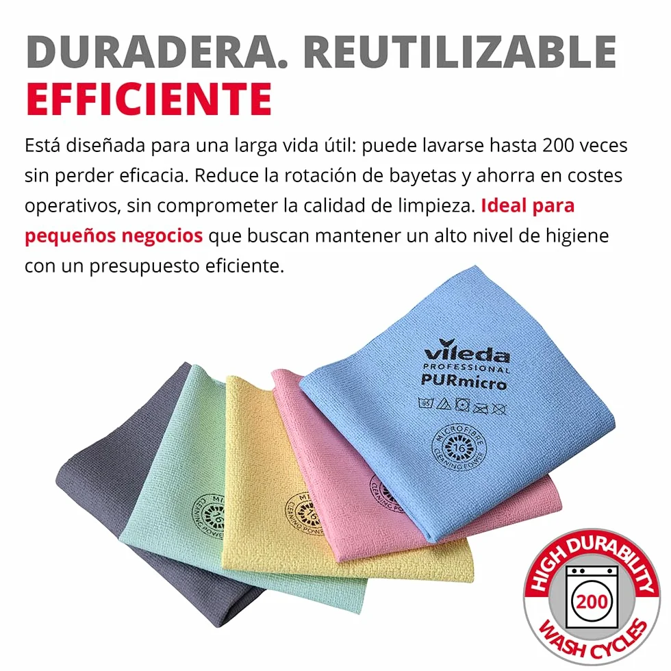 Vileda Professional Bayeta PurMicro Active Microfibra 38x35cm