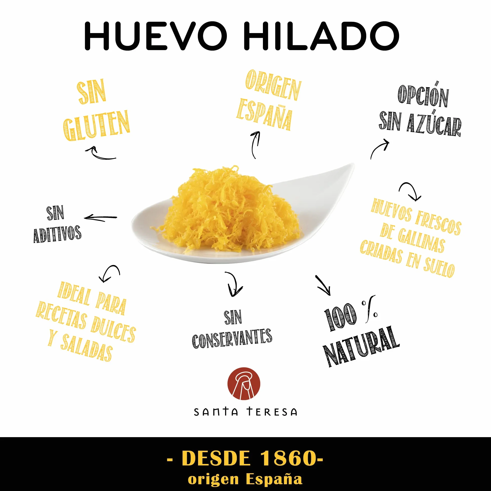 Santa Teresa Huevo Hilado Natural 100g Sin Gluten