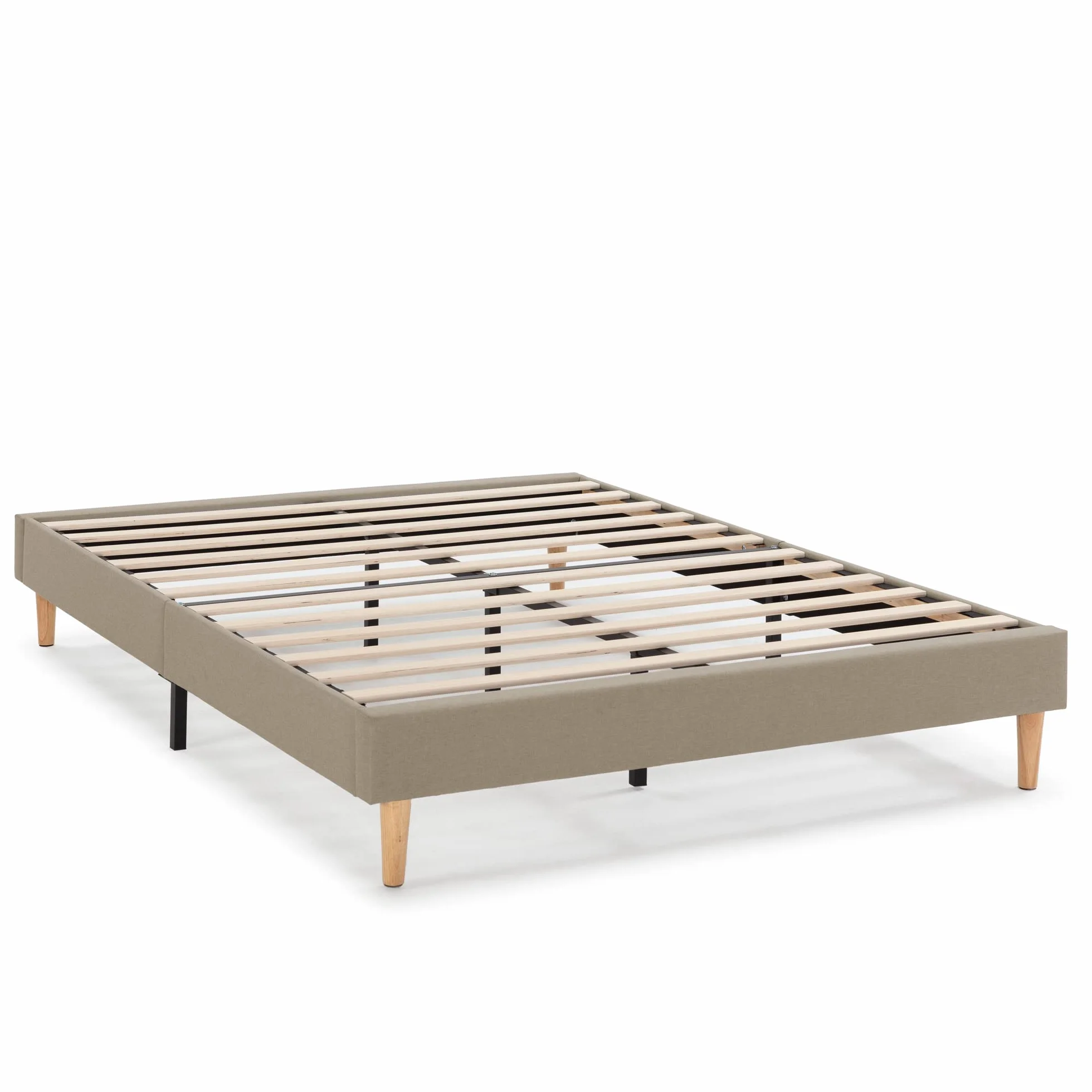 HOMN LIVING Somier Tapizado Aura 160x200 cm Beige 30 cm