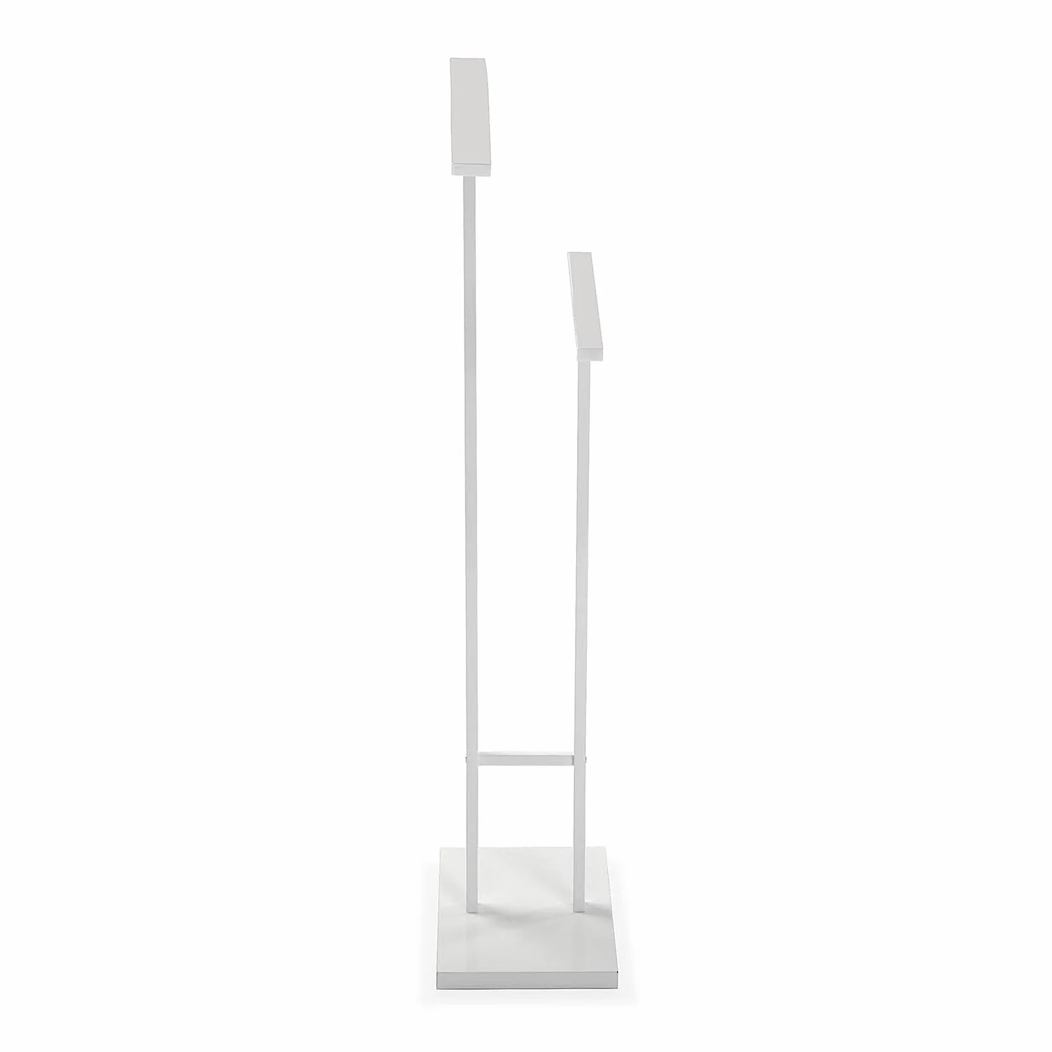 Versa Lund Galán de Noche Moderno Multifuncional con 2 Perchas, 100 x 20 x 52 cm, Acero, Blanco