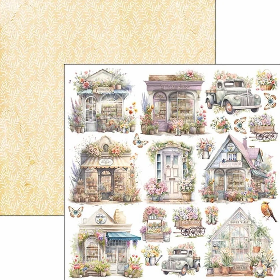 Ciao Bella Colección Floristería Paper Pad 12"x12"