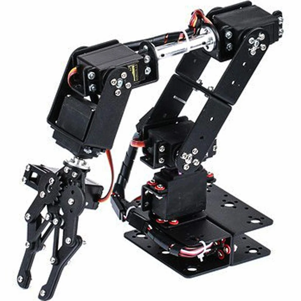 Kit De Garra De Abrazadera De Brazo Mecánico De Robot, 6 Piezas De 6DOF Robot Kit De Garra De Abrazadera De Brazo Mecánico DOF Manipulador Piezas De Robot Industrial